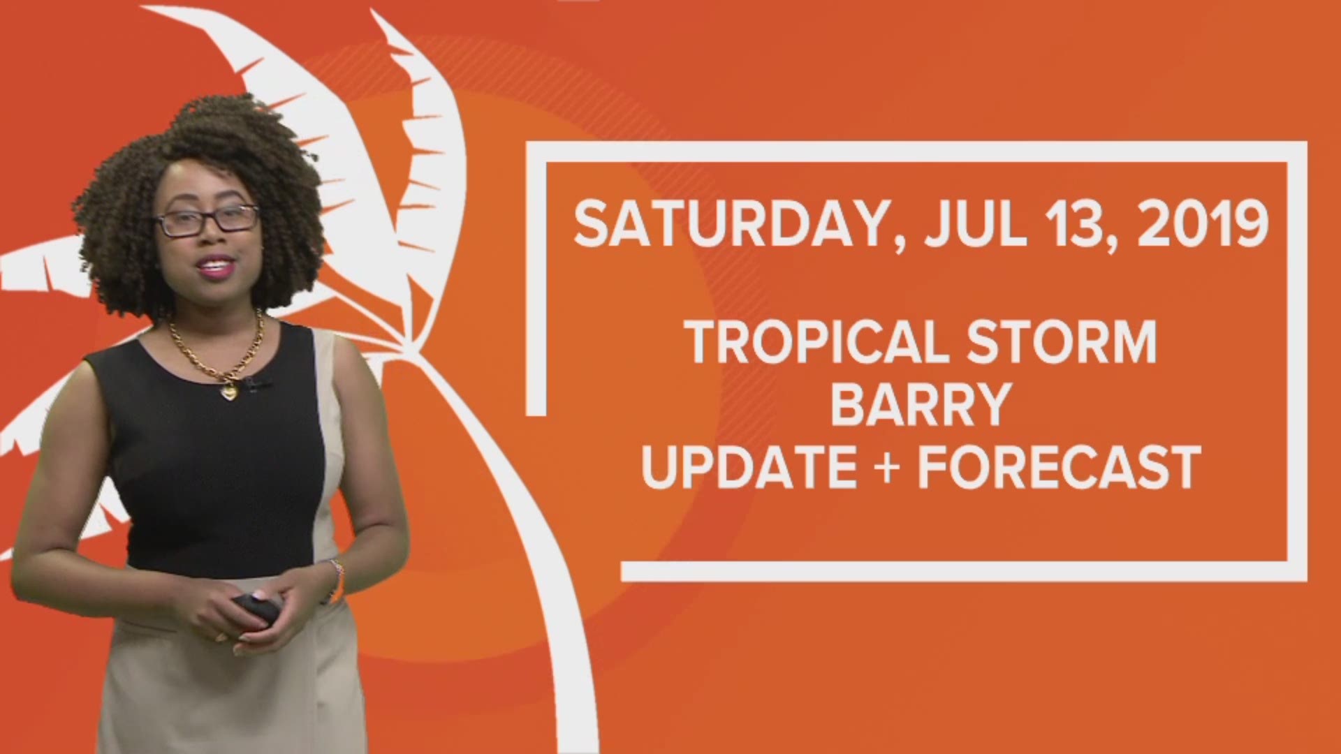 Tropical Storm Barry 8 a.m. update with meteorologist Rachael Peart.