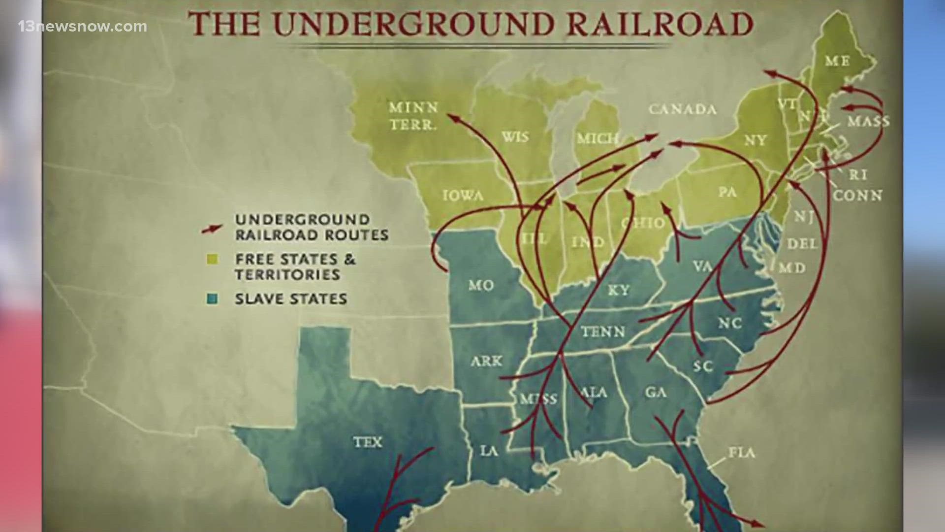 The city has an Underground Railroad walking tour, where you can see different sites that were important for the sought freedom of slaves.