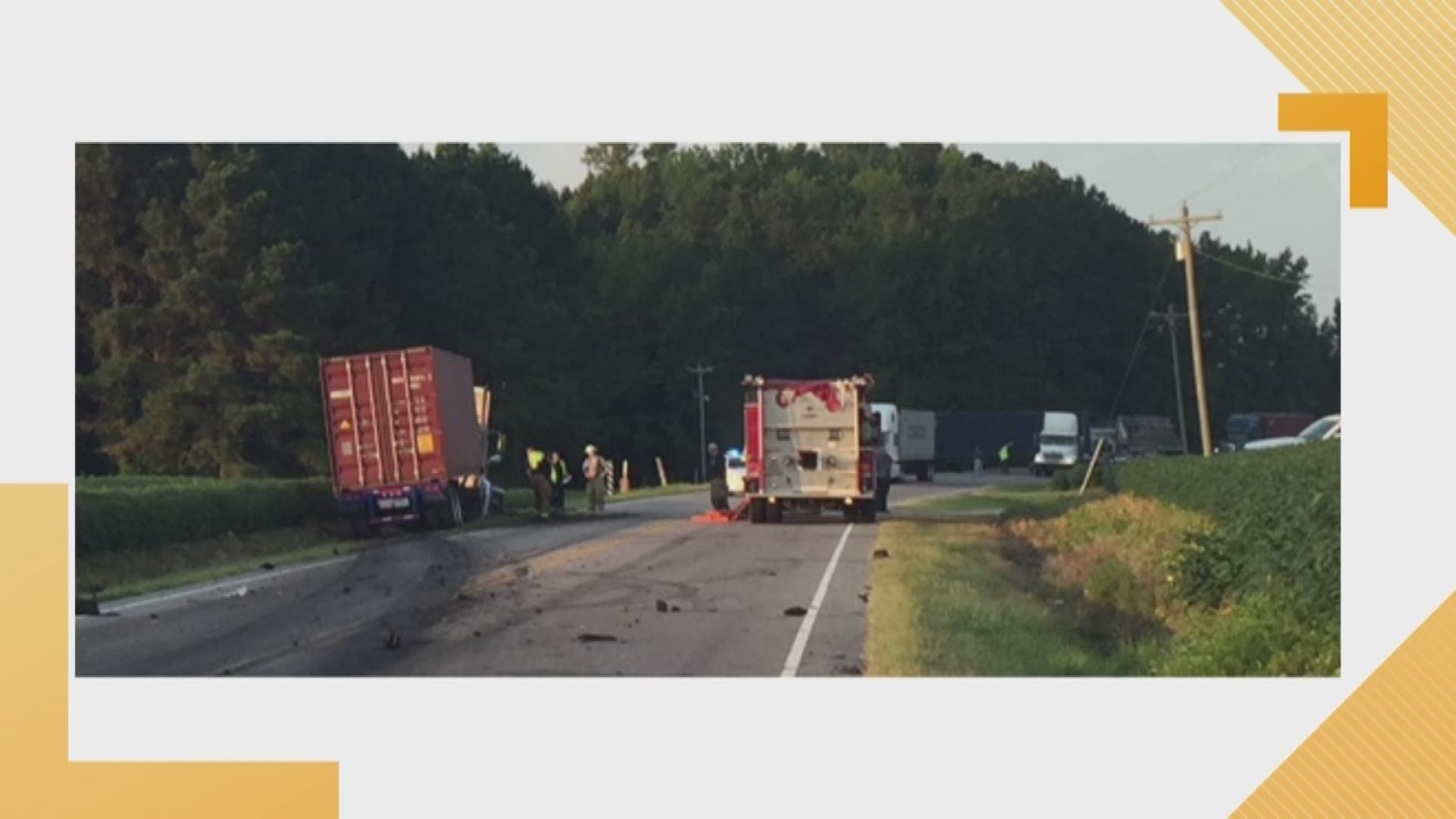 One person dead after tractor trailer-vehicle crash in Suffolk ...