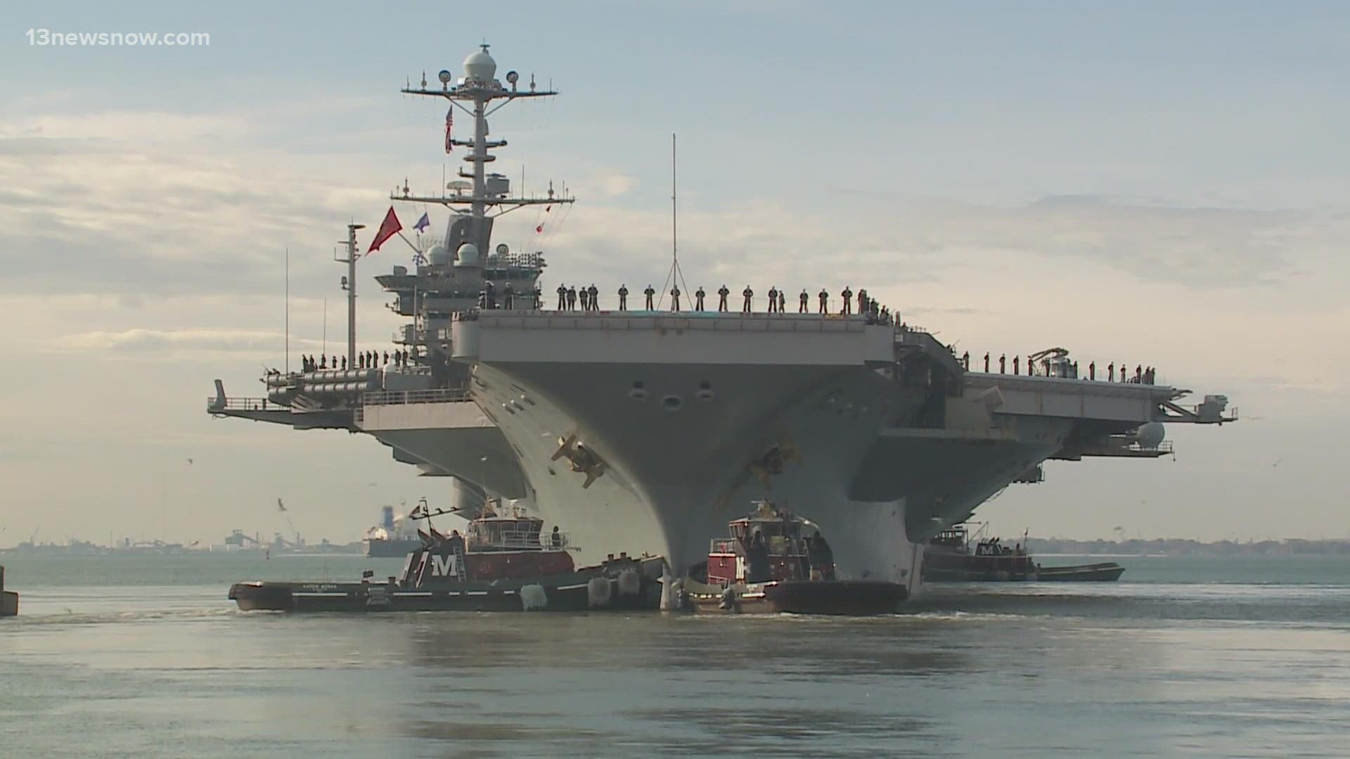 Just weeks ahead of Christmas, 6,000 sailors of the USS Harry S Truman deployed and families had to say their goodbyes.