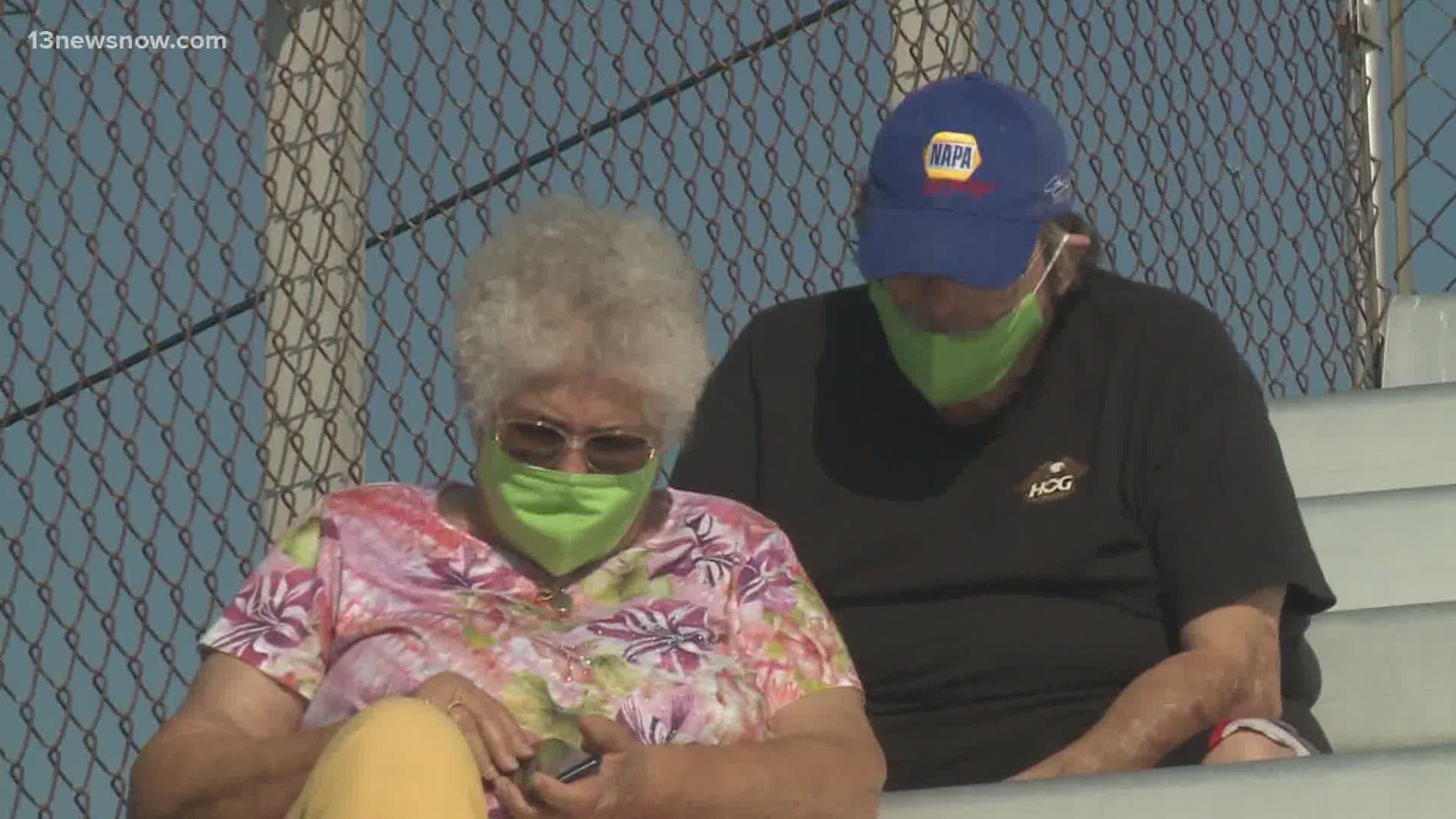 Only 1,000 fans were allowed to attend the opening night race at Langley Speedway due to the coronavirus outbreak.