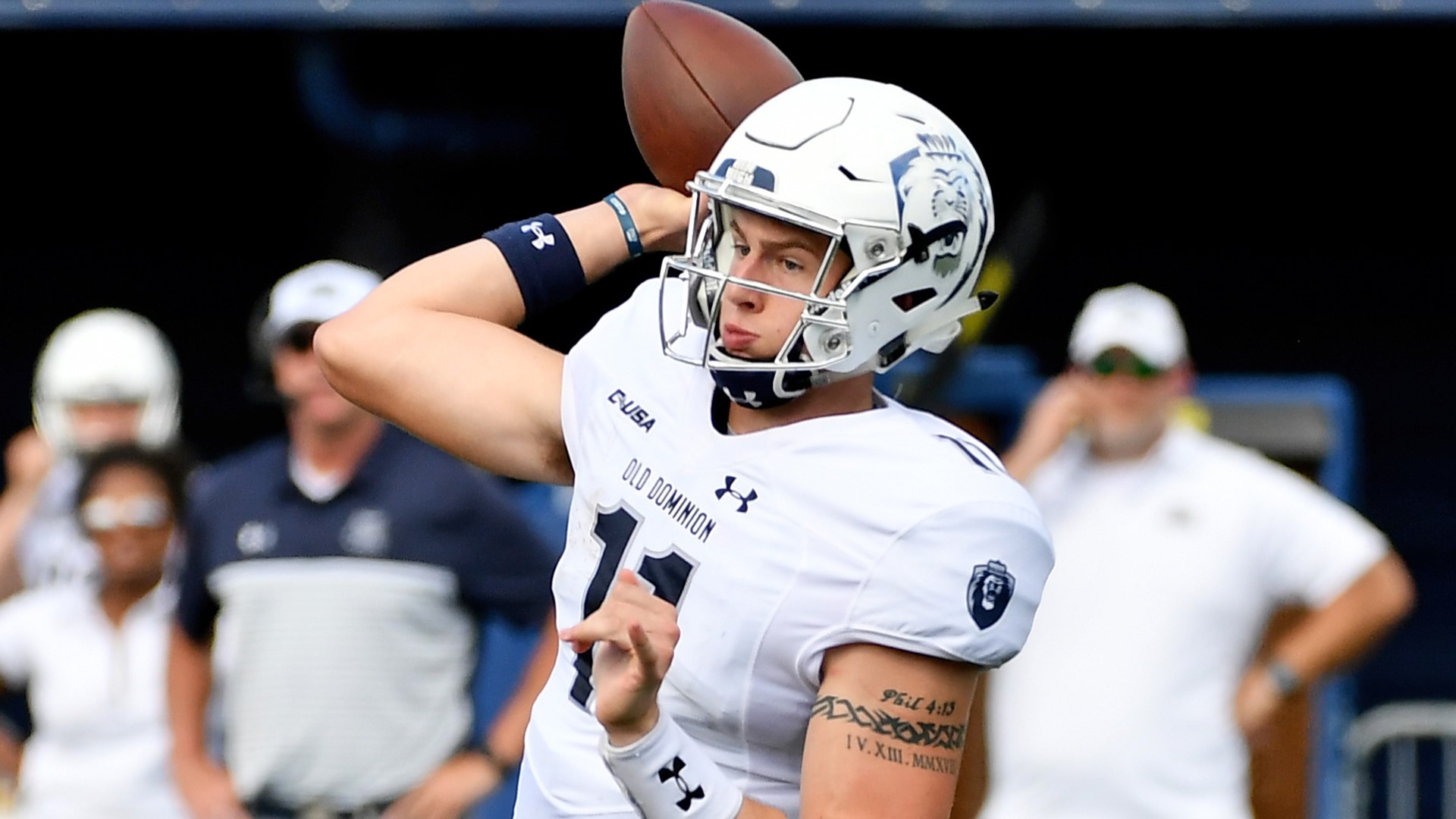 The ODU head coach comments on his new starting quarterback, the freshman Hayden Wolff.