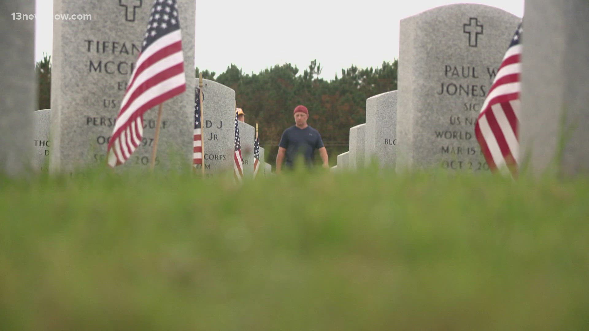 More than 250 people showed up today to place flags at the graves of veterans ahead of Veterans Day.