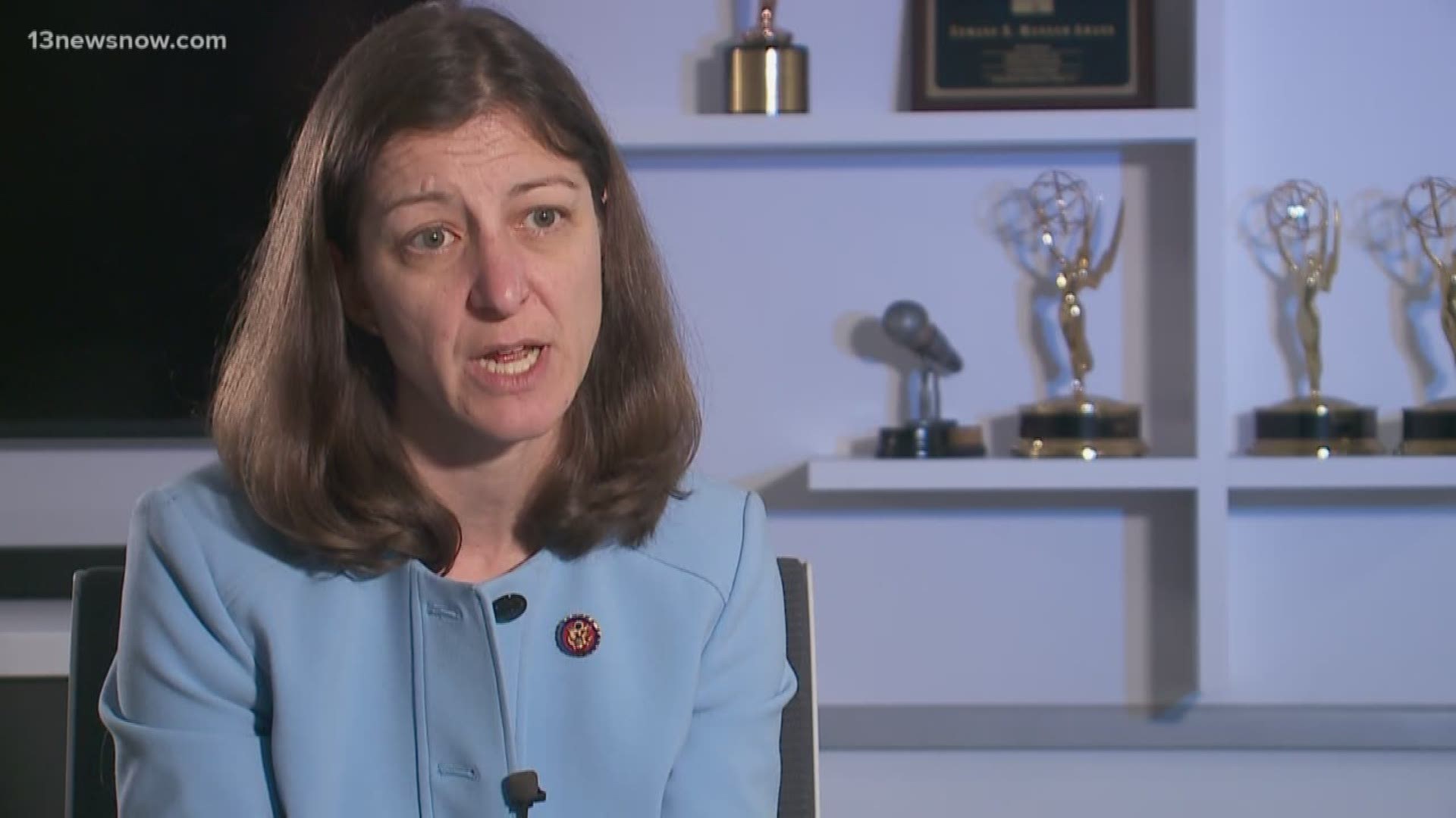 Second District Congresswoman Elaine Luria has some strong opinions about President Trump's decision to declare a national emergency in order to build a wall along the U.S. Mexico border.