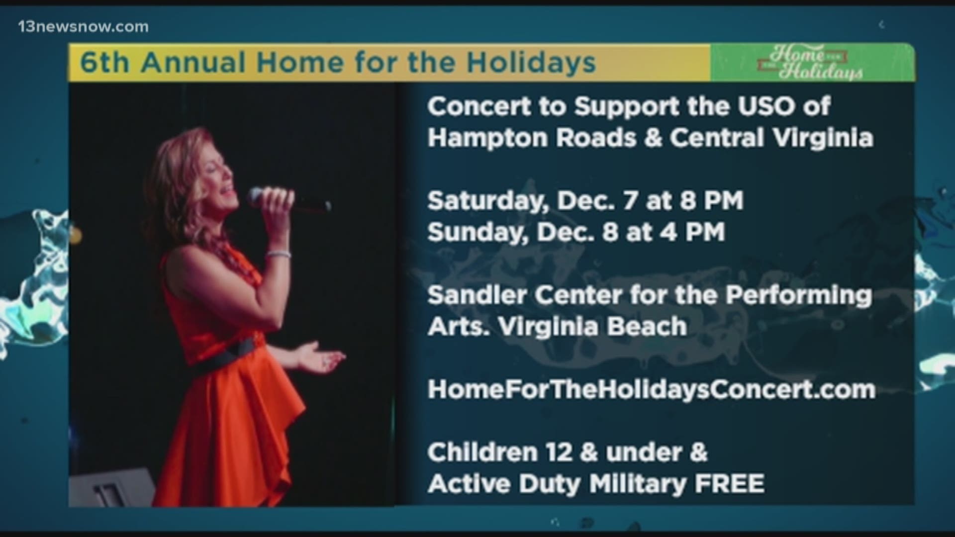 The 6th Annual Home for the Holiday concerts are this weekend.