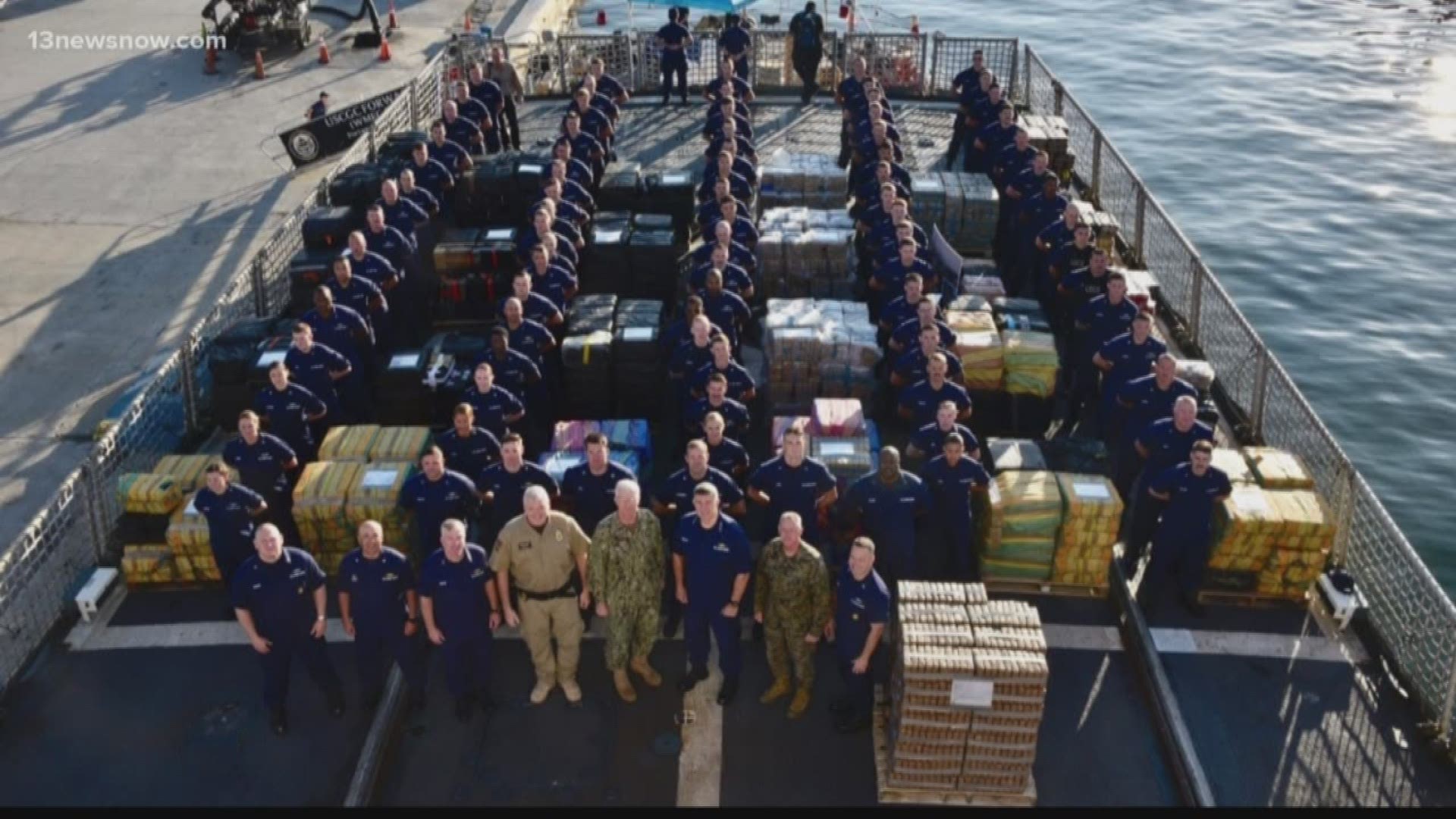 A Portsmouth-based U.S. Coast Guard crew seized more than 14,000 pounds of cocaine during the shutdown.