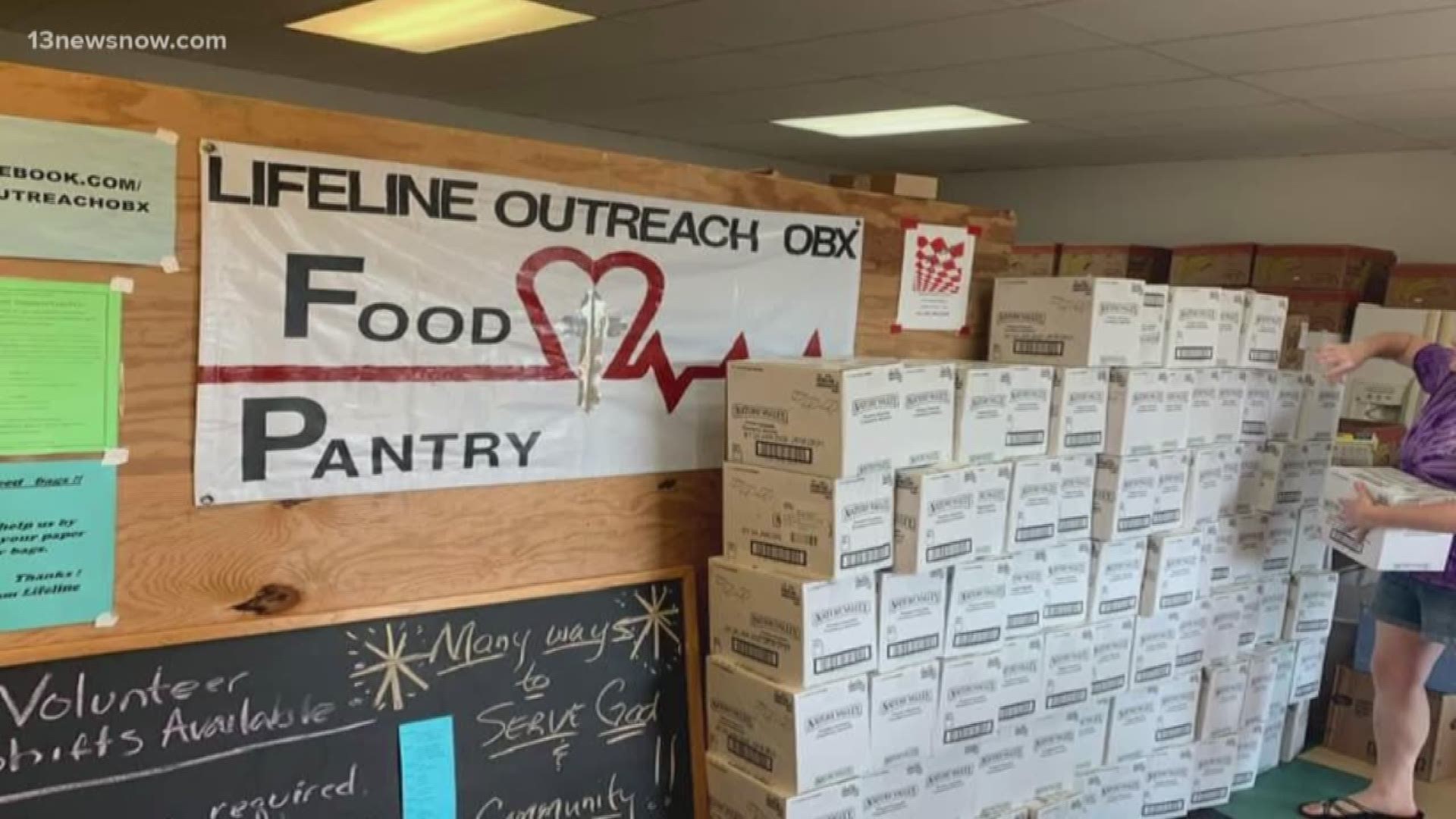 There's a huge community effort on Ocracoke island after a near-direct hit from Hurricane Dorian. Supplies need to be delivered by boat to the island. Lifeline Outreach Outer Banks Food Pantry has been flooded with supplies to help those in the Outer Banks.