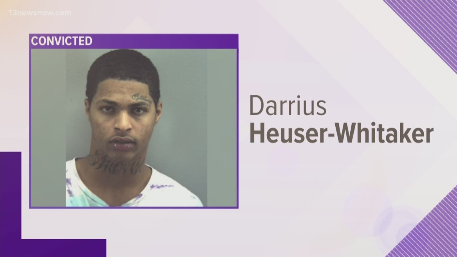 Darrius Heuser-Whitaker was convicted for his role in a string of grocery store robberies. He is one of nine other suspects.