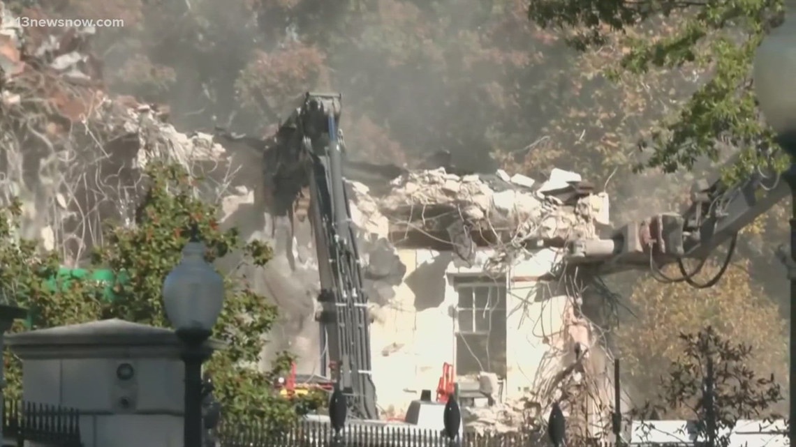 Trump begins White House East Wing demolition for $250M ballroom amid ...