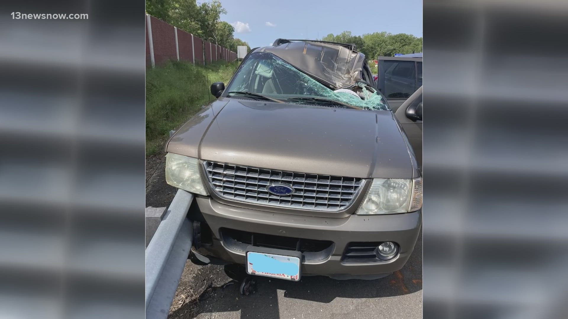 State police say it happened in on Sunday. 53-year-old Tammy Parsons was heading eastbound on I-64 when her car was hit by the tire.