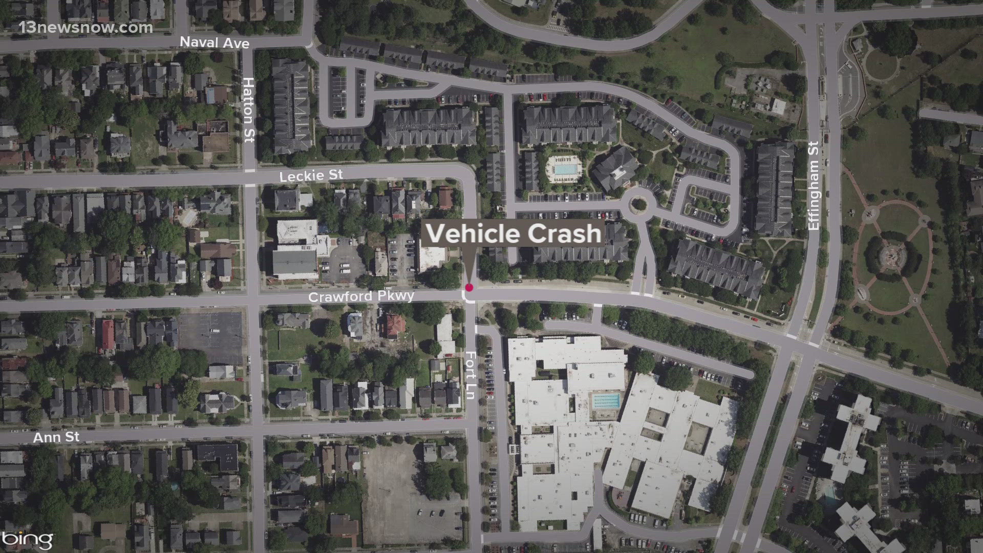 Portsmouth police responded to a crash at Fort Lane and Crawford Parkway intersection. When officers arrived, they found a man with fatal gunshot wounds.