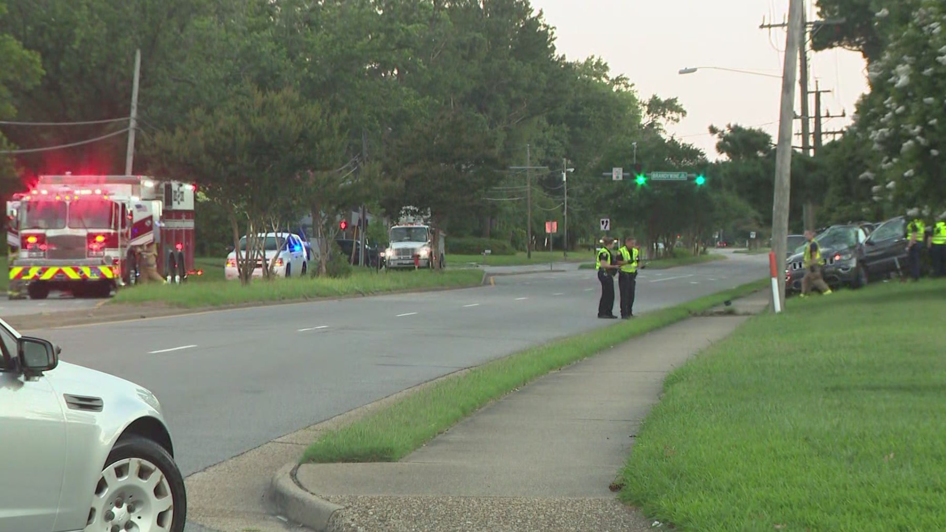 Virginia Beach Police said the crash happened in the 4800 block of Princess Anne Road. A part of the road will be closed for several hours.