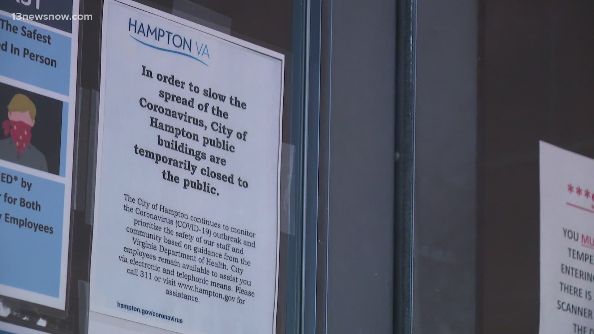 With a rise in COVID-19 cases around the peninsula, the city of Hampton is changing how in-person services work.