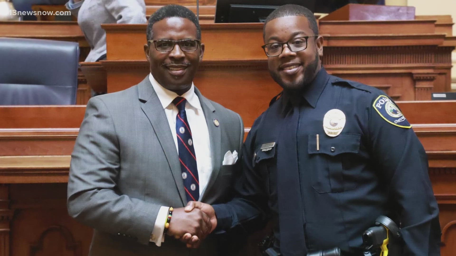 Nearly 10 months after a gunman opened fire in a Chesapeake Walmart, Police Officer Albert White was honored for his heroic actions.