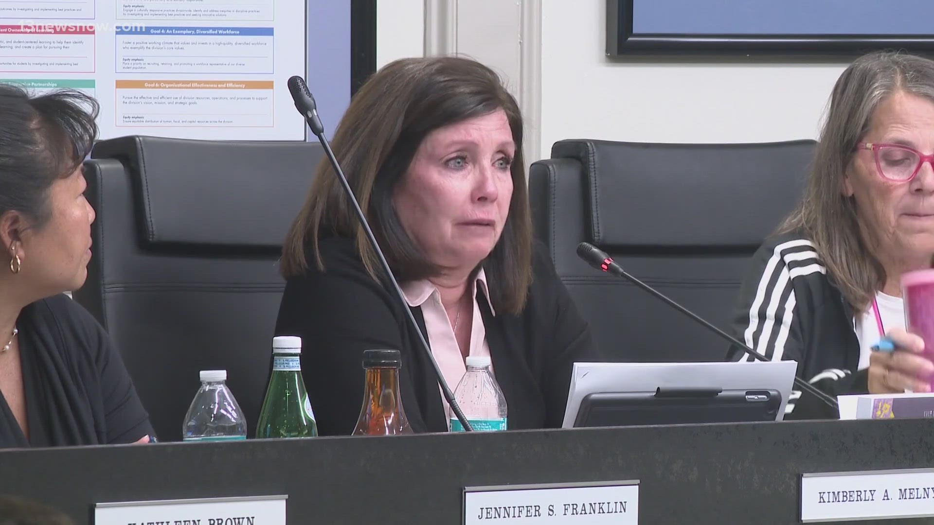 The board voted 9-1 to pass the '2023 Model Policy Updates.' Board Member Jessica Owens was the lone 'no' vote, while Beverly Anderson abstained.