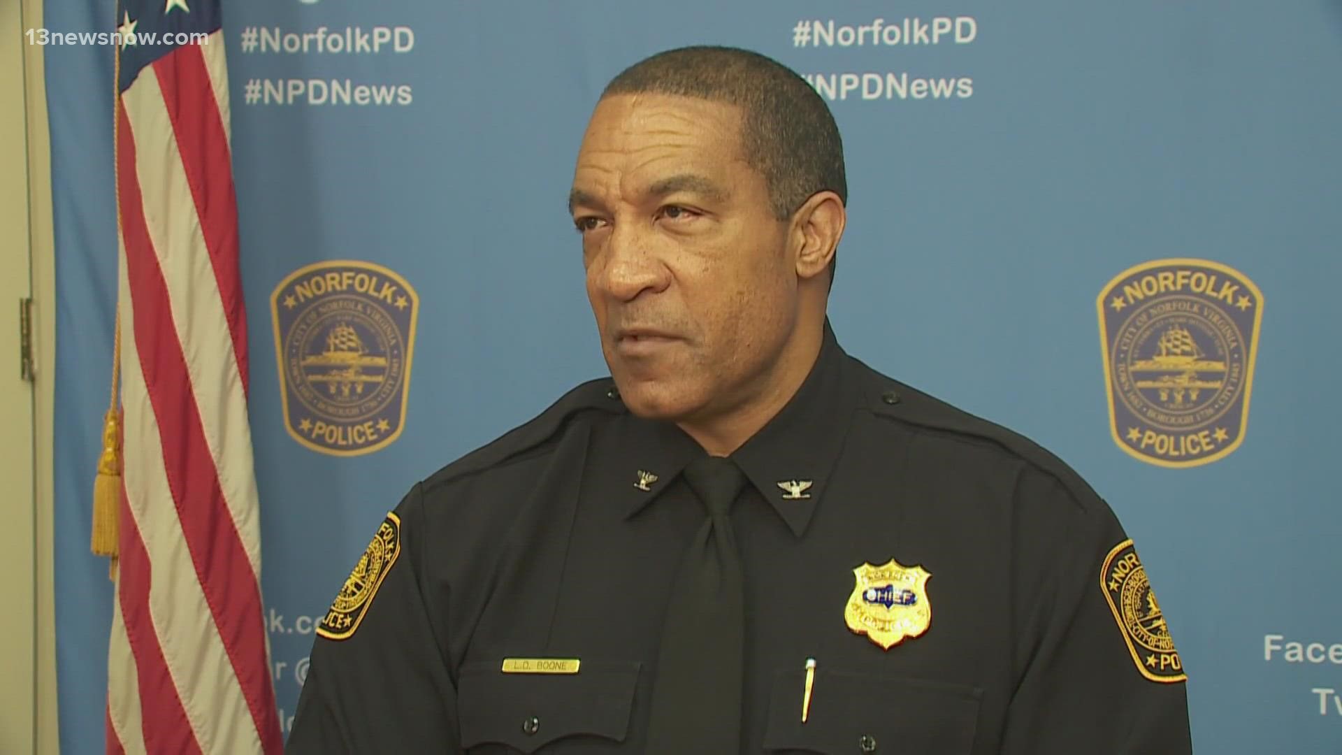 After five people were shot on Granby Street, Norfolk Police Chief Larry Boone said more officers will be on patrol to make sure people stay safe.