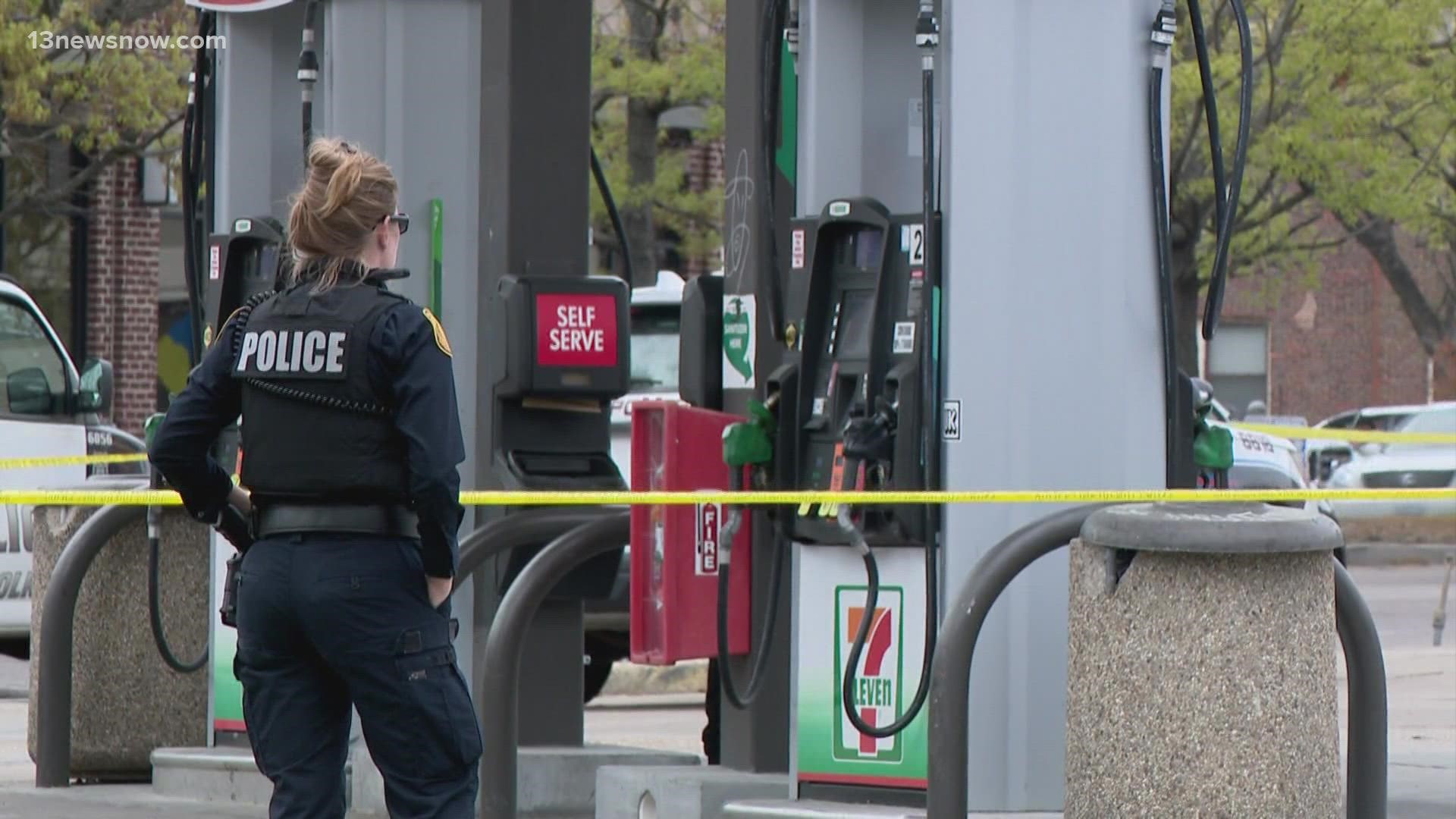 On April 5, police found a man with a gunshot wound to the head at the 7-Eleven at 3800 Granby Street.