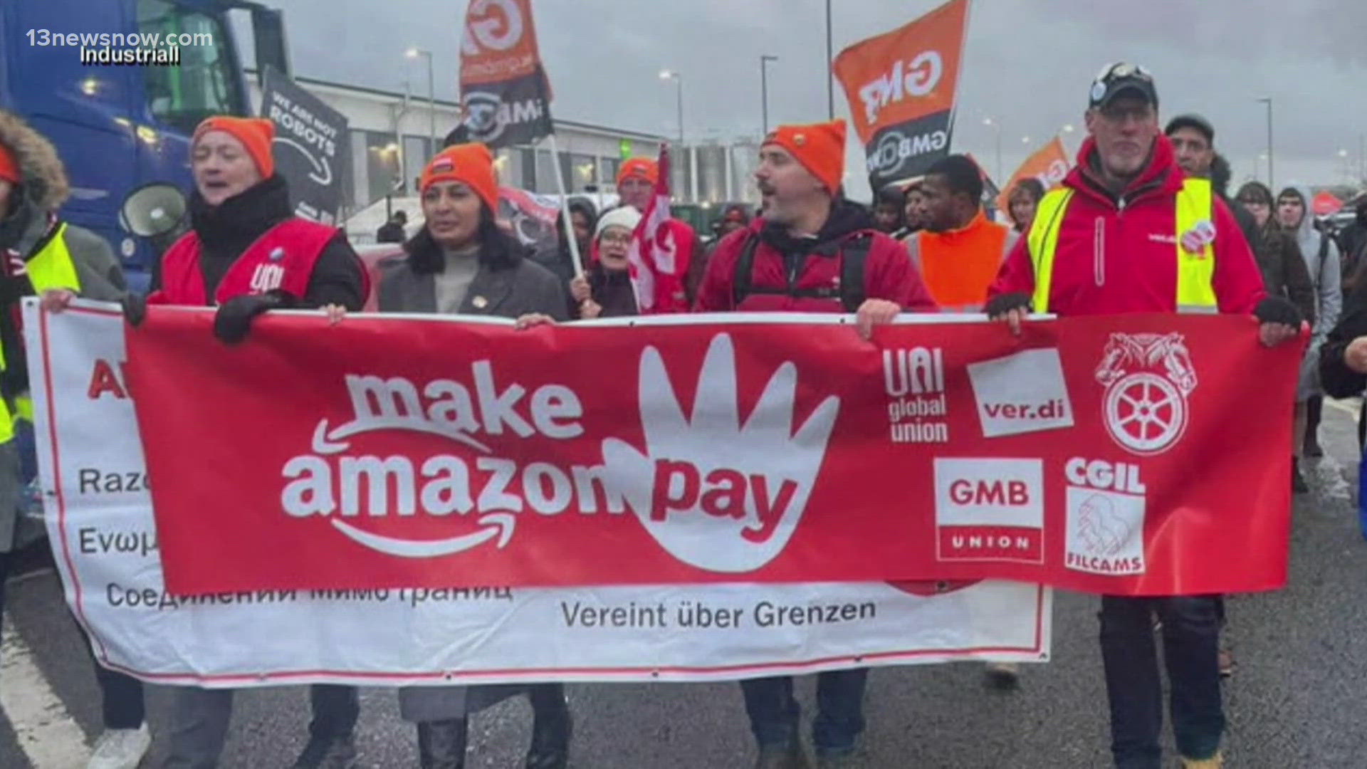 The strike aims to pressure the company to increase wages and allow workers to unionize.