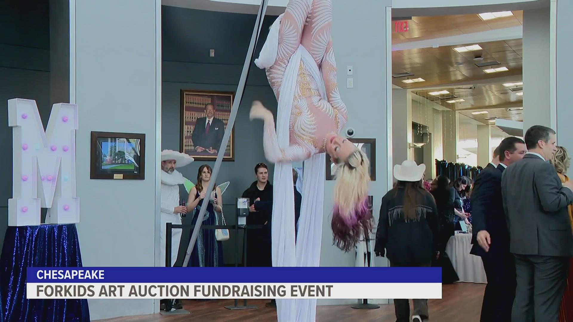 An unconventional art auction for a good cause was held in Chesapeake Saturday.