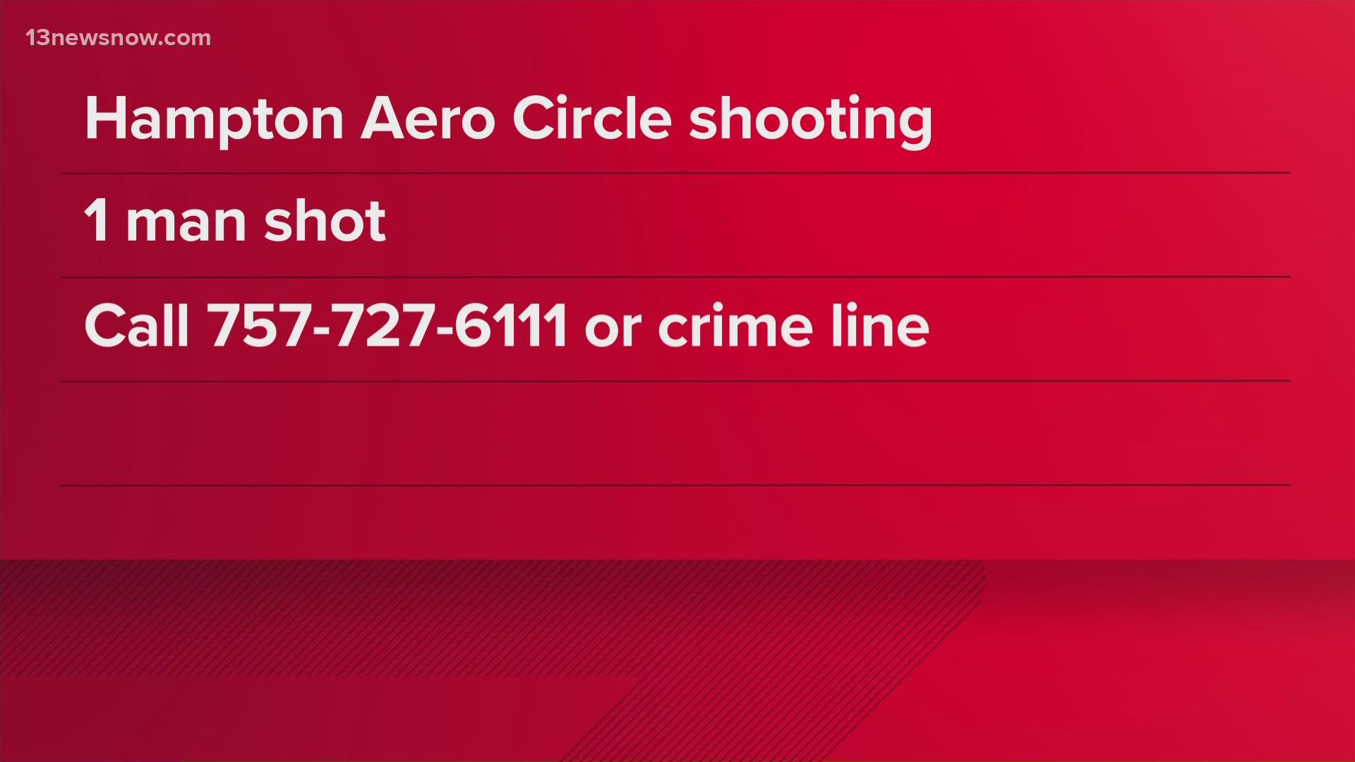 Hampton Police said someone called police Sunday around 3:53p.m. about a shooting victim.
