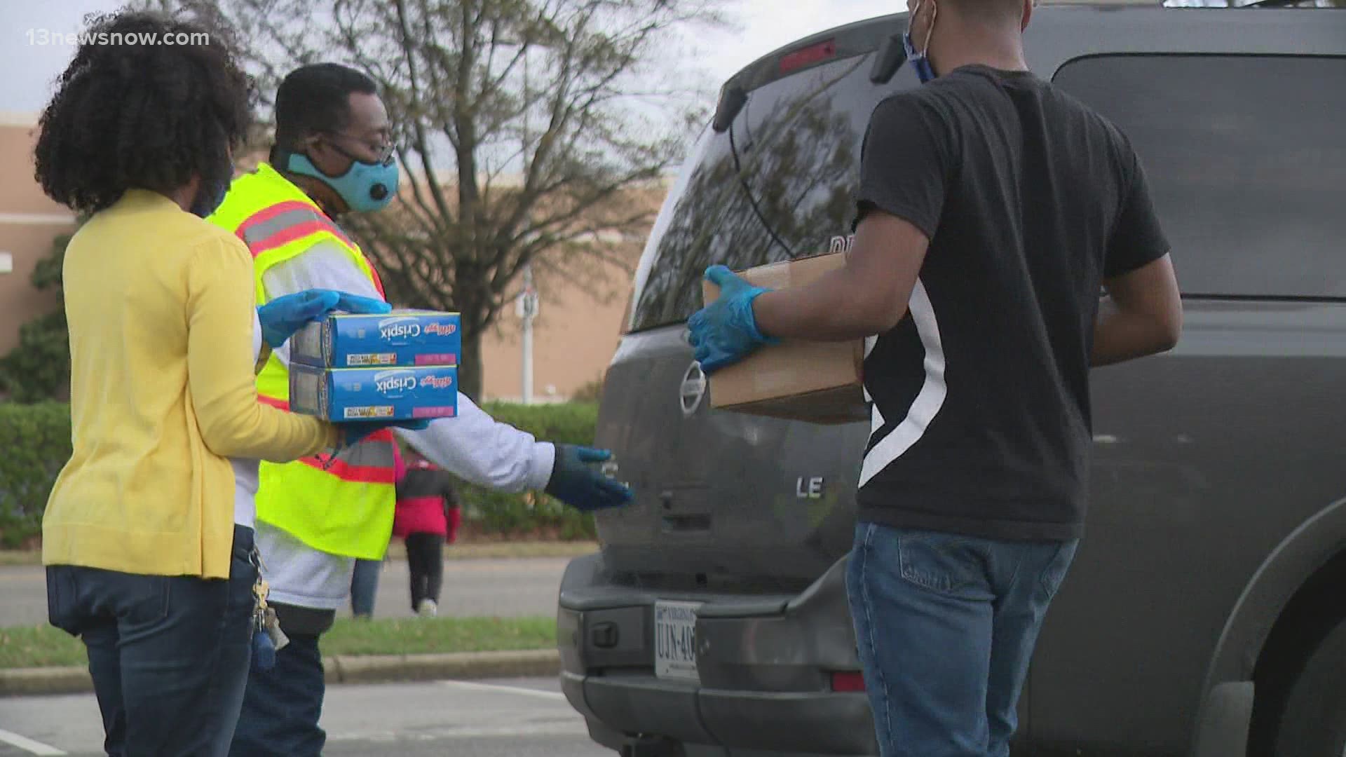 Calvary Revival Church had 4 pop-up locations throughout Norfolk to serve hot meals for Thanksgiving, as well as a week's worth of groceries to families in need.