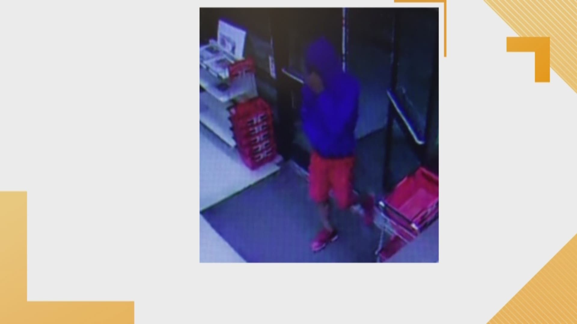 Police are looking for a man who robbed a 7-Eleven in Suffolk at gunpoint.