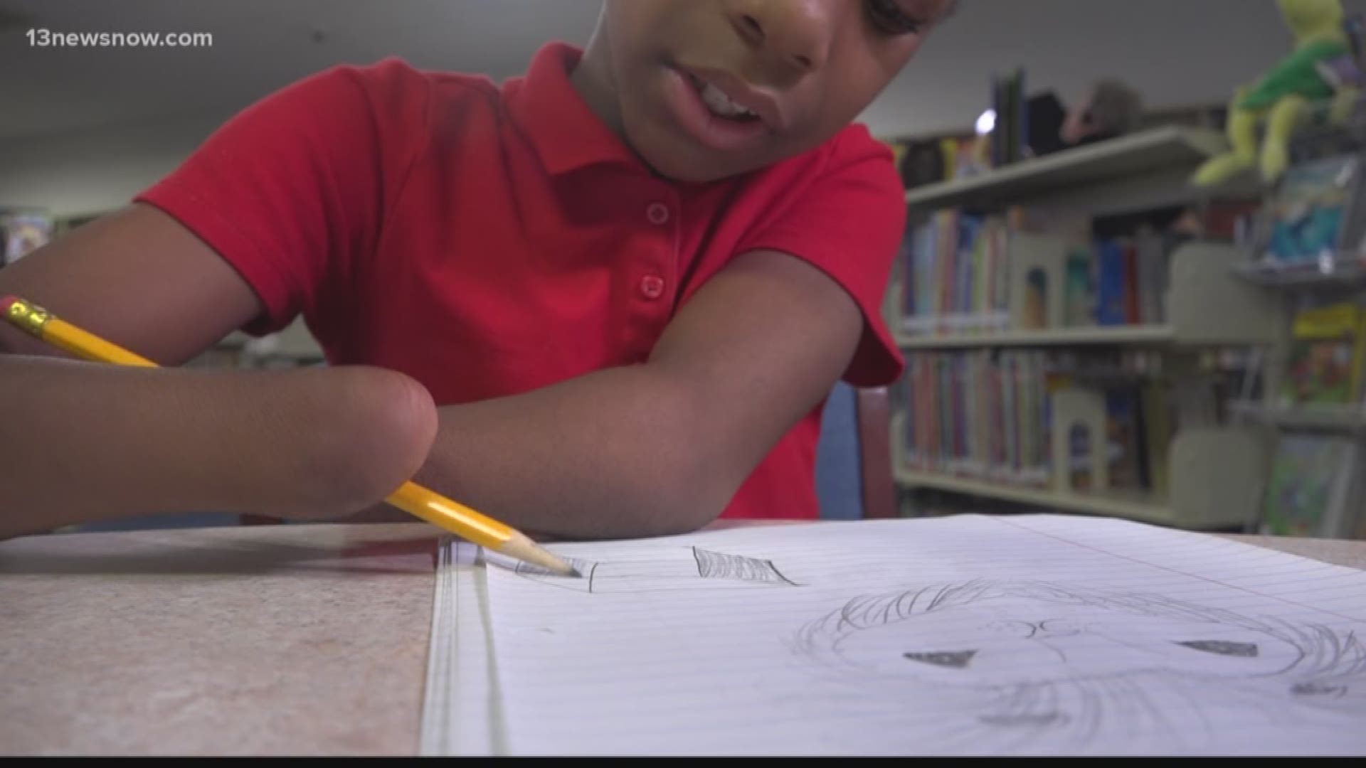 A Chesapeake third grader is getting national recognition -- for her cursive writing.