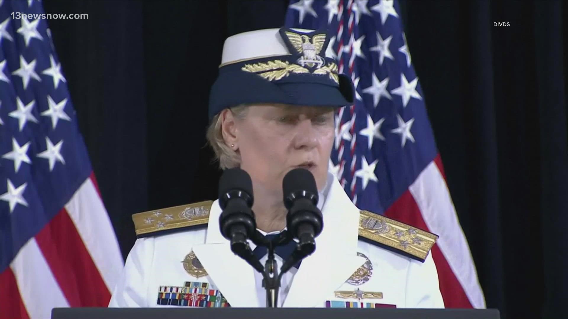 She's the first woman to lead a branch of the armed forces in America.