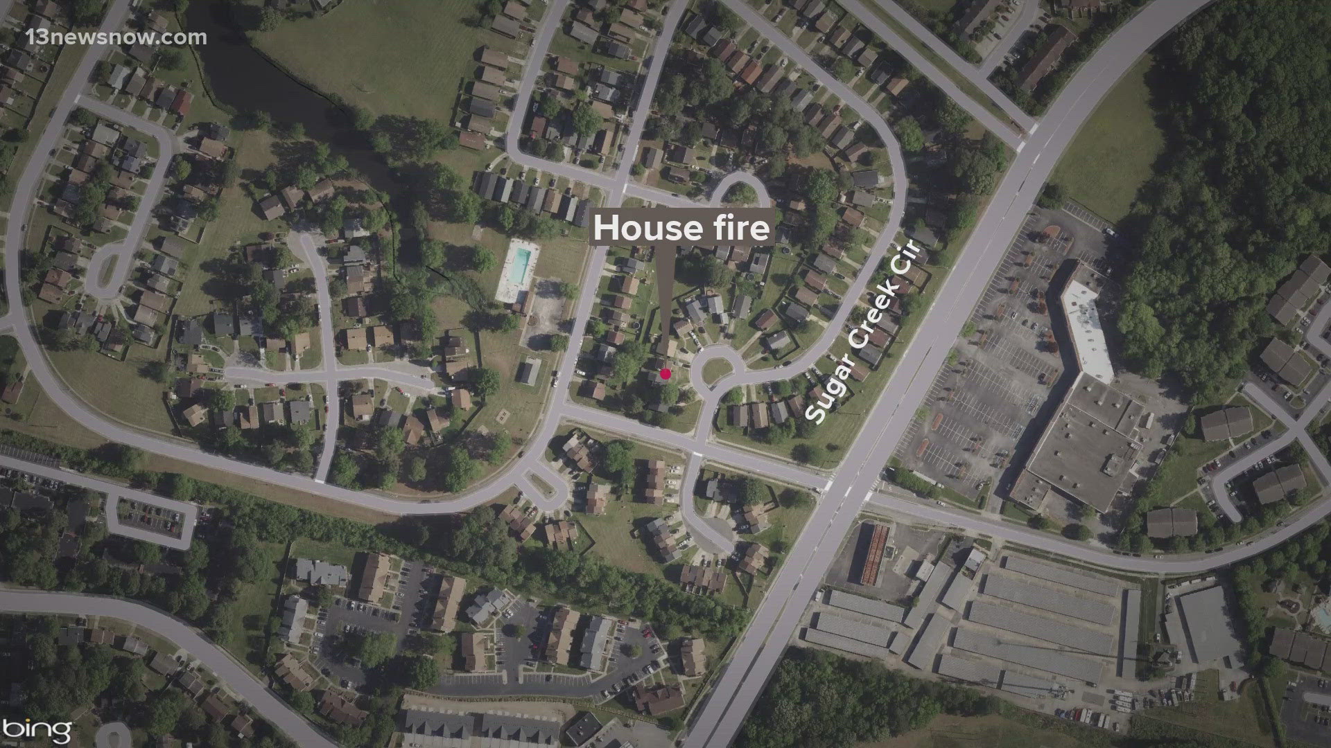 The fire started at a home on Sugar Creek Circle around 6:30 p.m.
