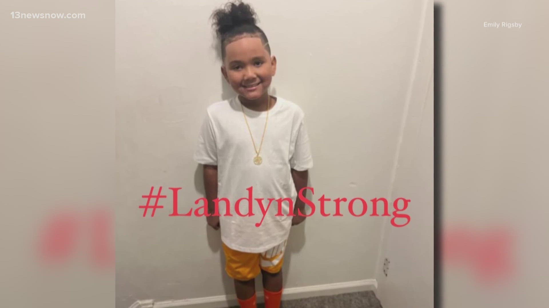 8-year-old Landyn Davis of Virginia Beach is making progress in the hospital nearly one week after a stray bullet struck him in the head.