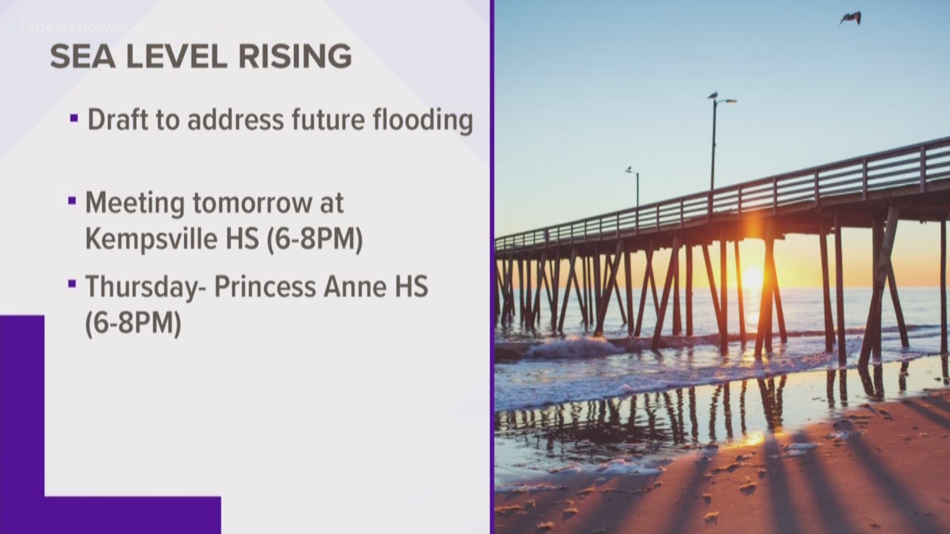With sea level rising around Hampton Roads, Virginia Beach is meeting to get ready for future flood risks.