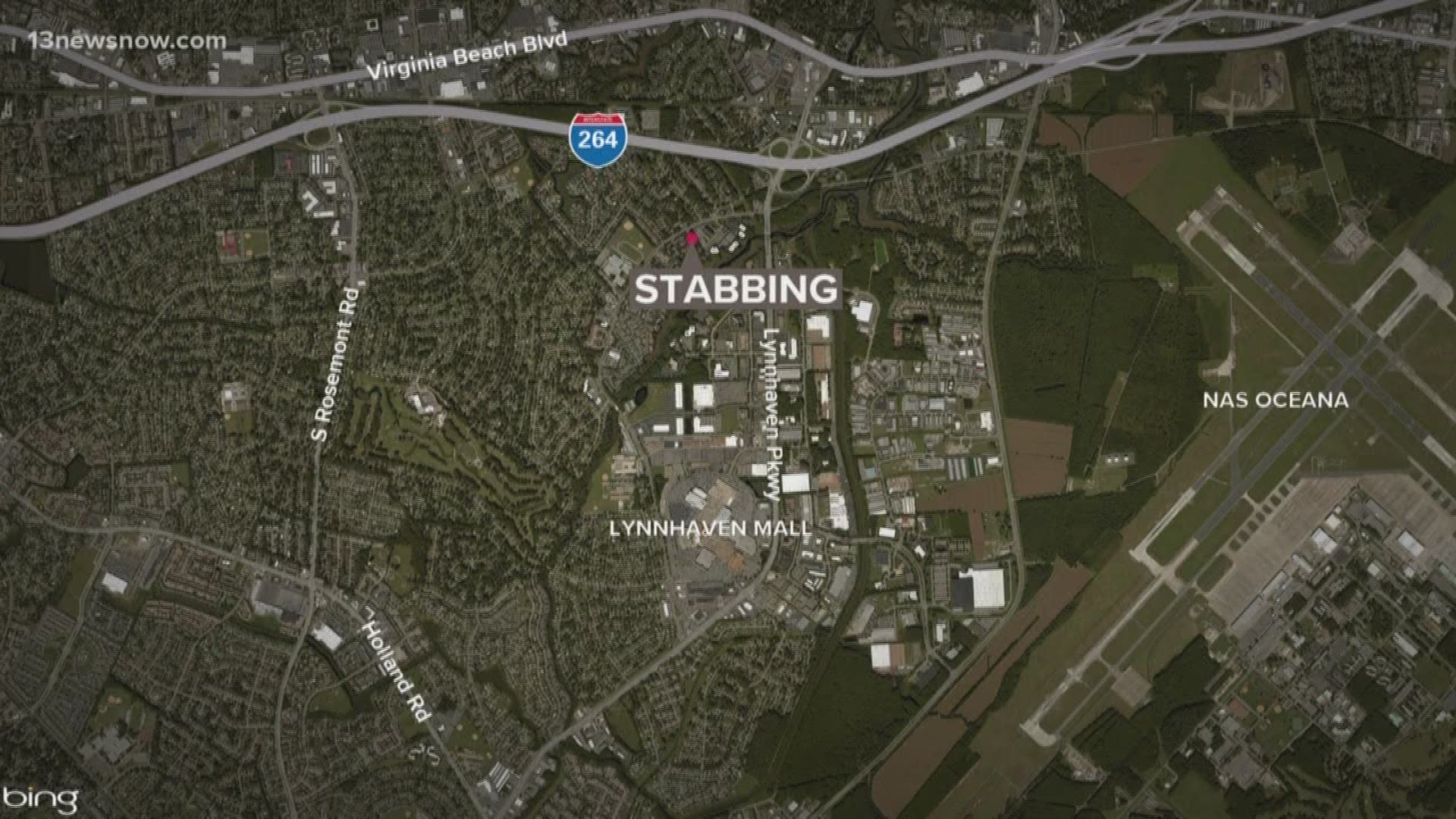The man was stabbed in Virginia Beach. Another victim was taken to the hospital with minor cuts.