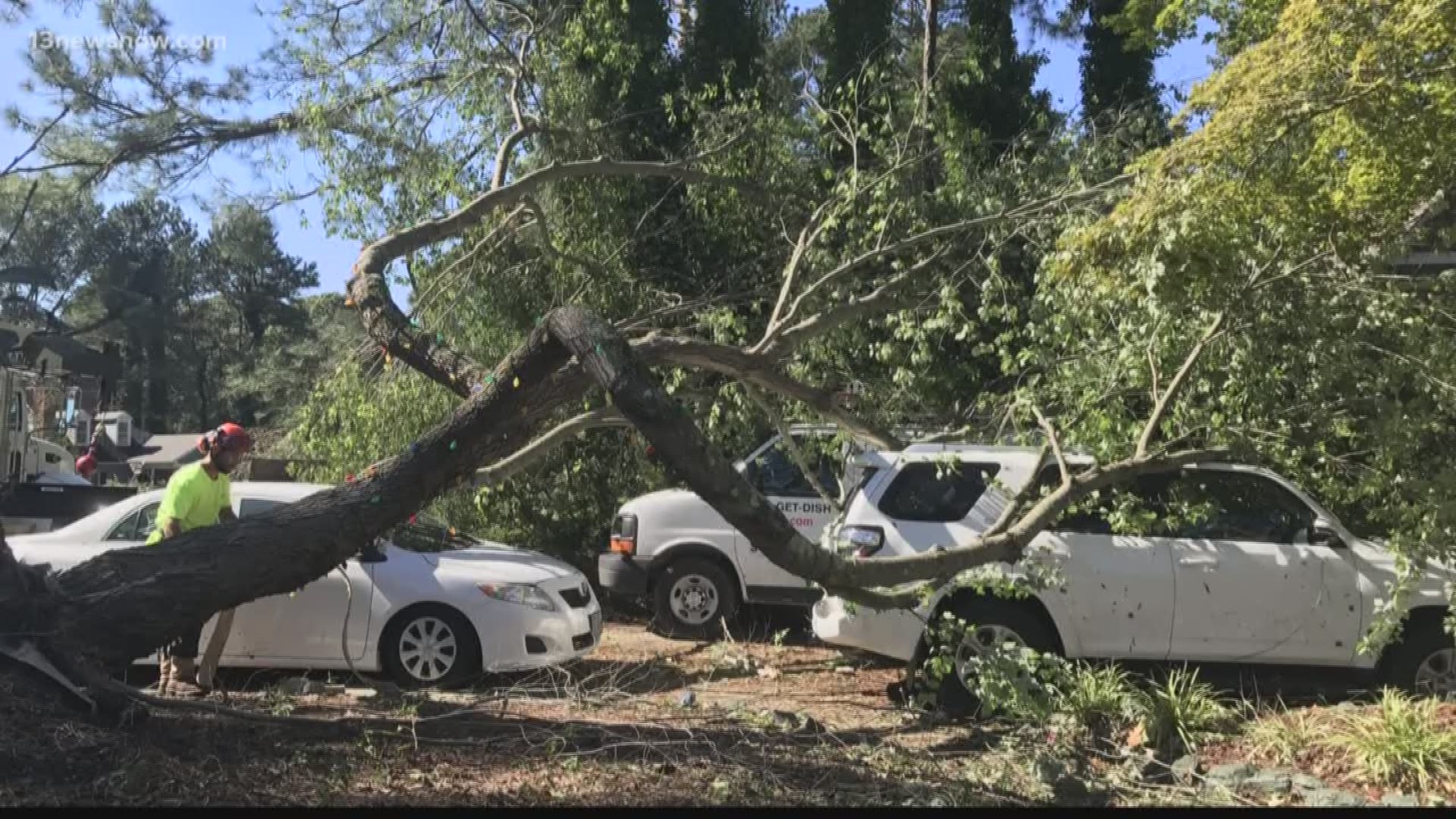 Tornado touched down in James City County, and it caused a lot of damage.