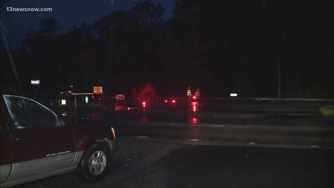 Tornado possibly touches down in Courtland, Virginia