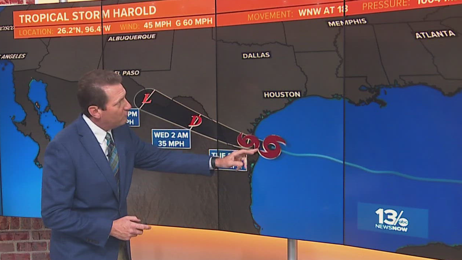 People in southern Texas and northern Mexico should prepare for gusty winds and heavy rain.