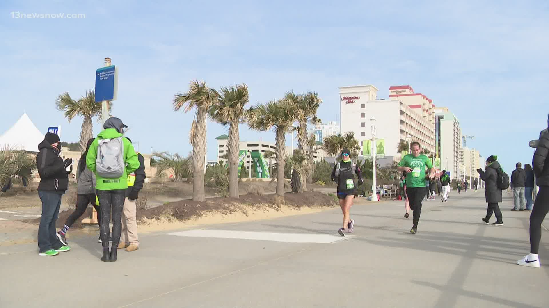 Thousands of runners hitting the Virginia Beach boardwalk for a smaller