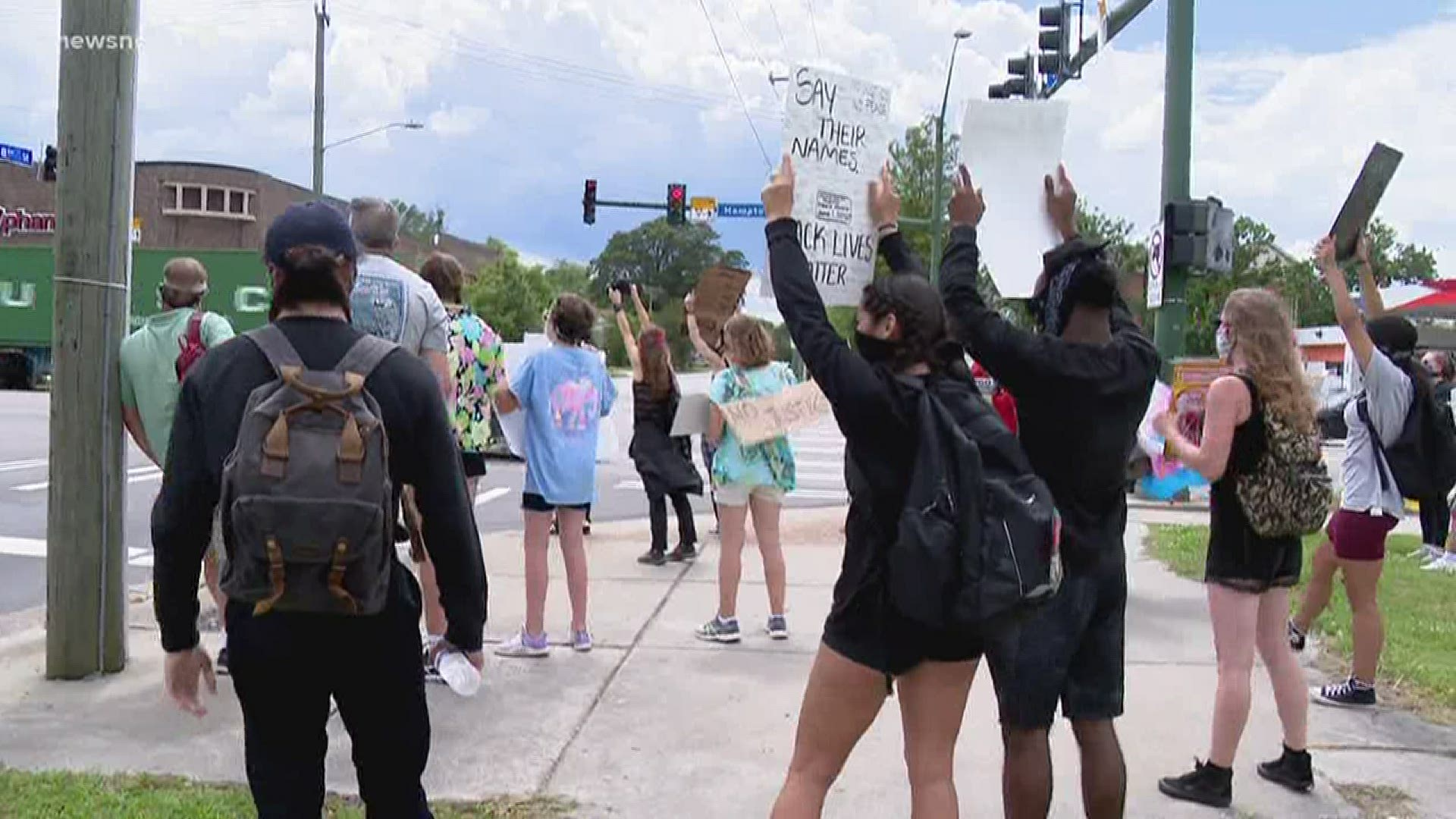 Dozens marched in Downtown Norfolk as part of a new series called "Freedom Friday."