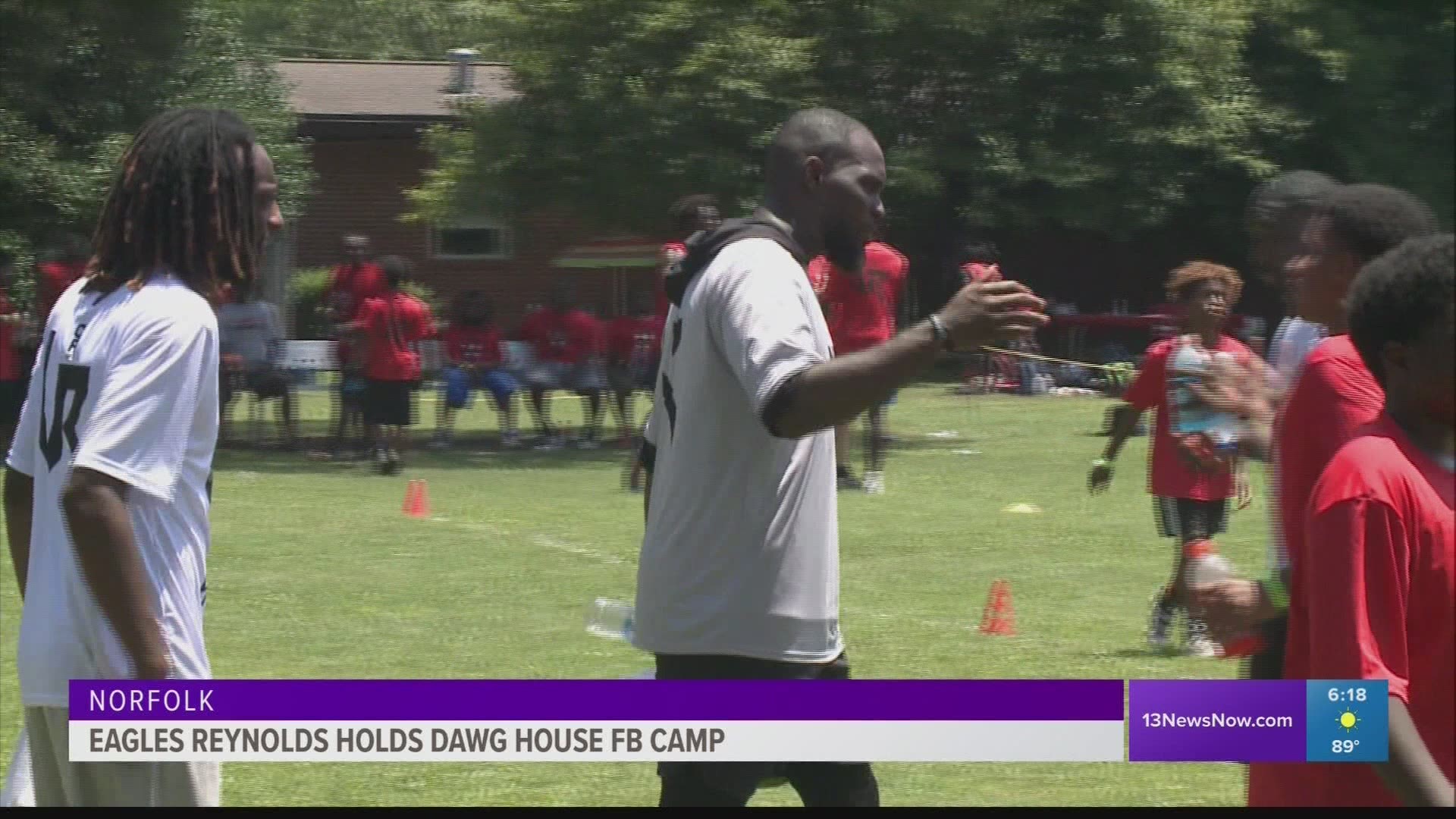 LaRoy Reynolds held his Dawg House Youth Football Camp in Norfolk on Saturday. The event was free for the nearly 400 campers.