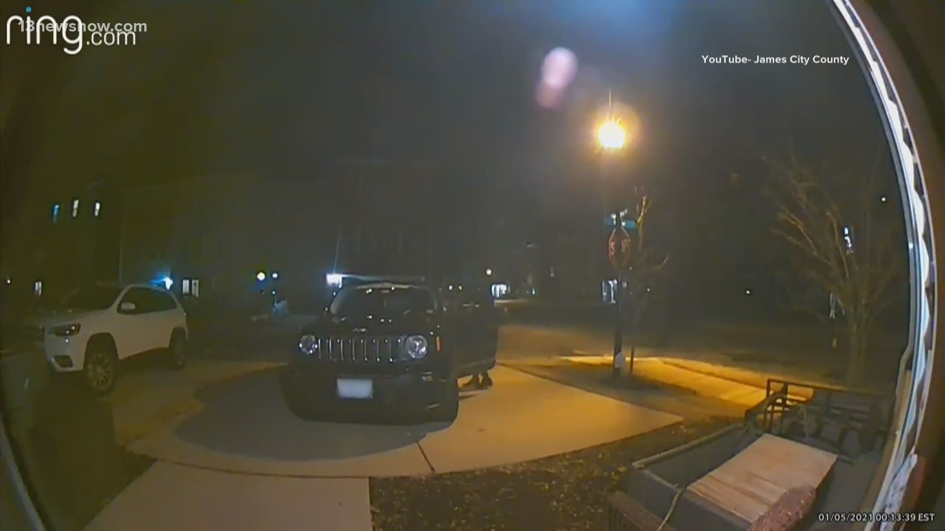 James City Co. Police were called about an individual who was caught on a ring camera, going into multiple unlocked vehicles in the Village at Candle Station.