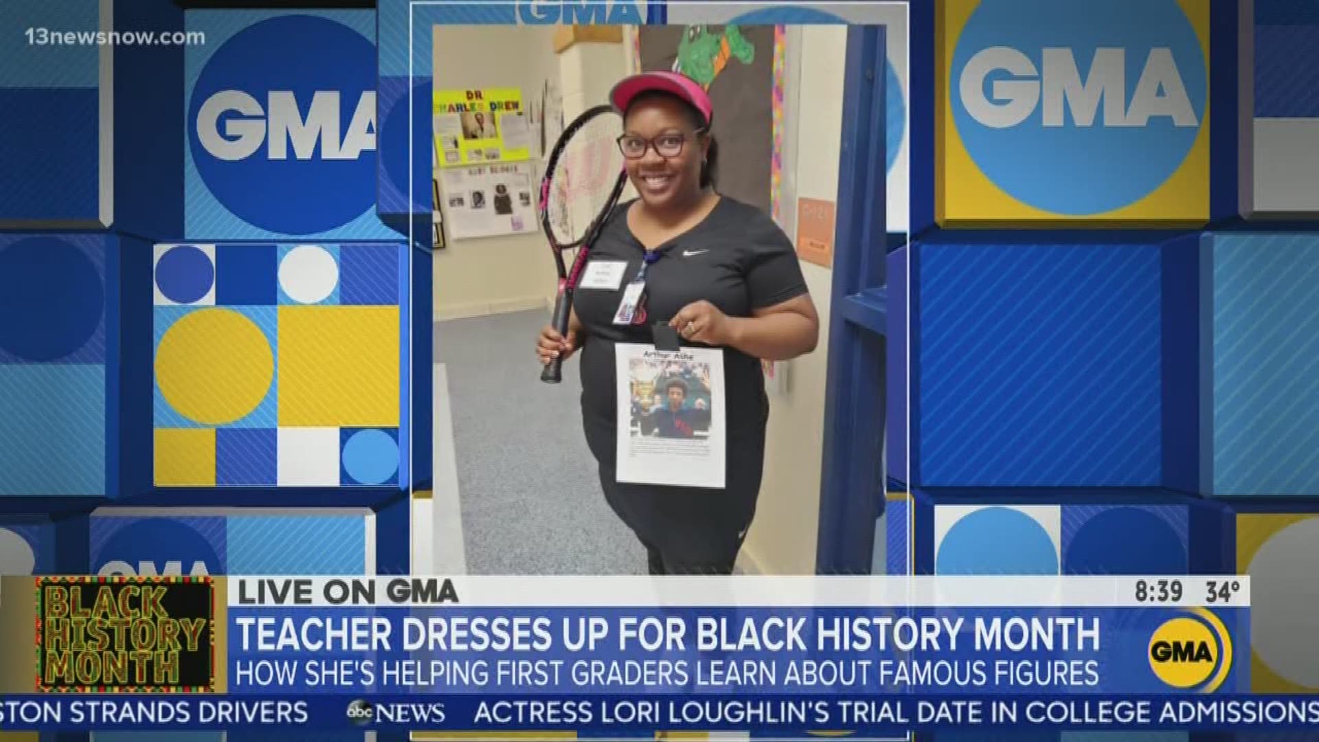 Creekside Elementary School teacher Latoya McGriff dressed up as a prominent African-American figure for each day of Black History Month.