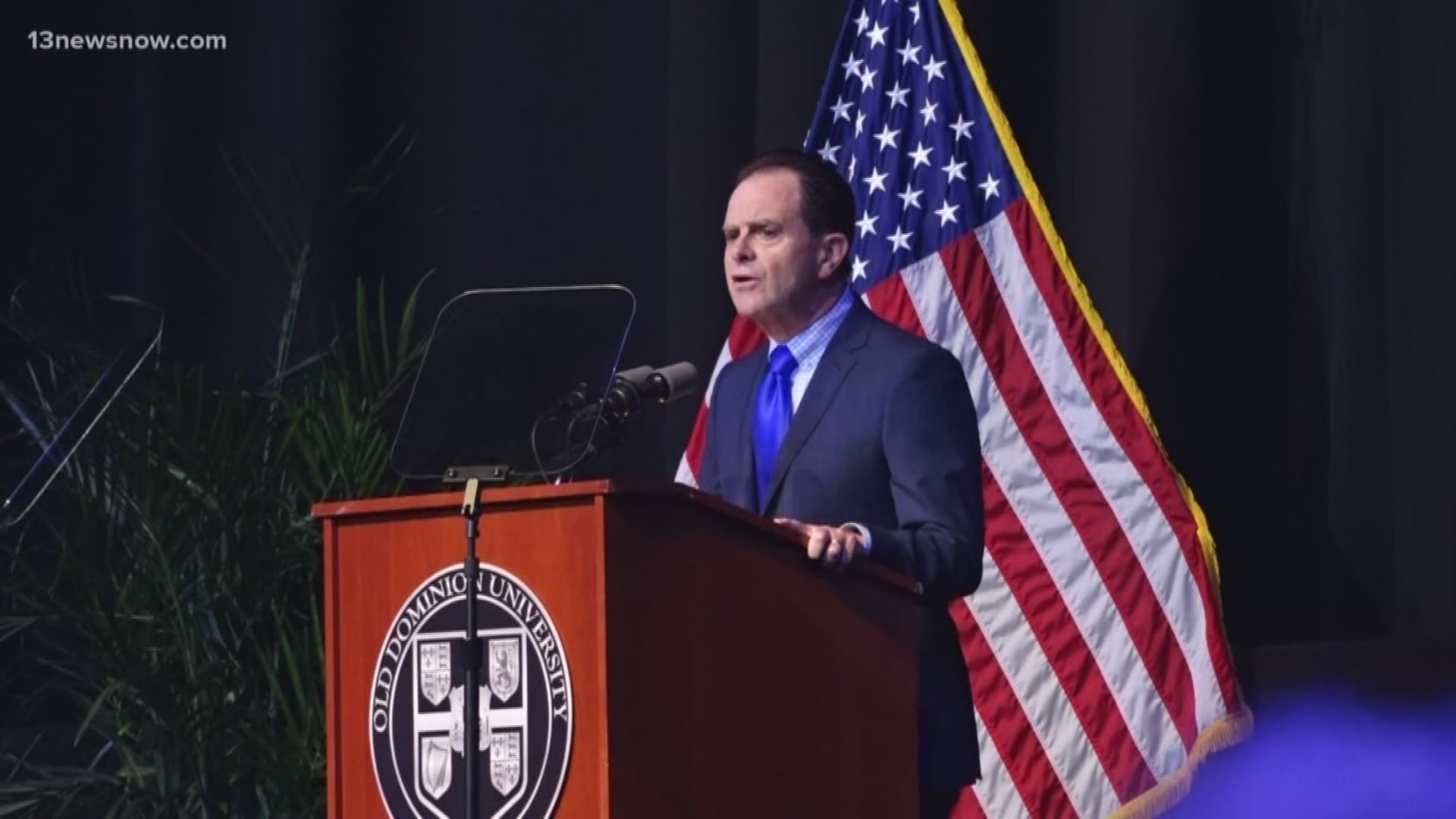 The President of Old Dominion University gave his state of the university address. A few highlights include President John Broderick announced a multi-million dollar for the university's coastal adaptation initiative which focuses on flooding and sea-level rise.