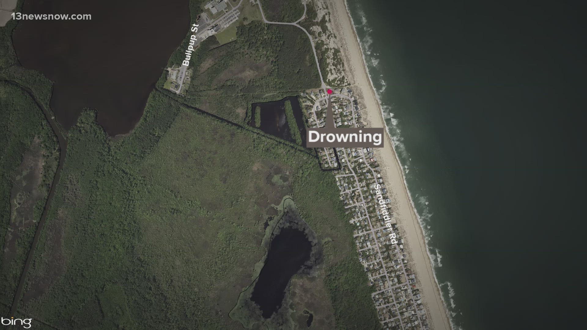 Police say bystanders pulled a person out of the water in Sandbridge, off Sandfiddler Road.