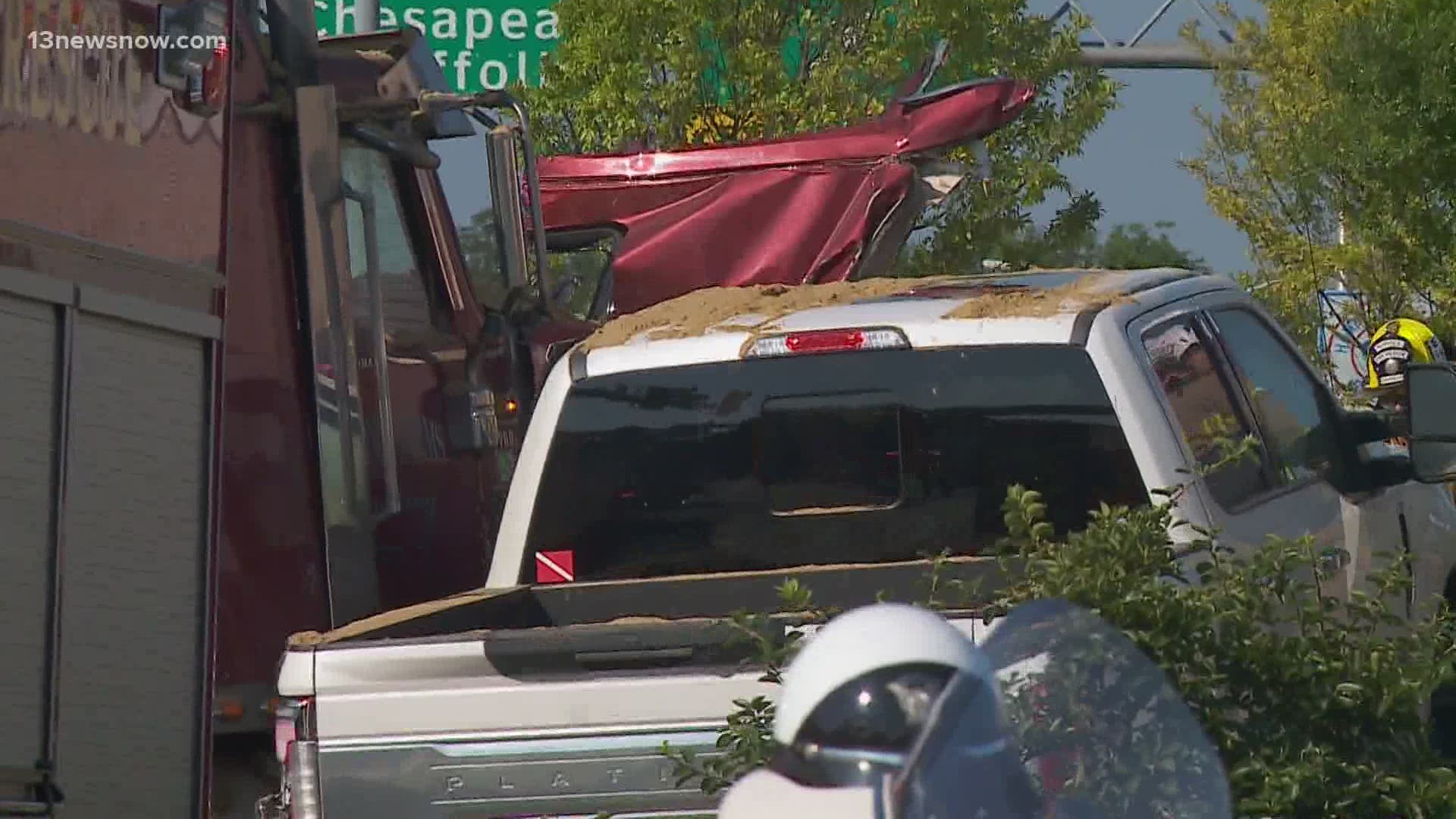 Serious crash at Norfolk Premium Outlets sends two to hospital