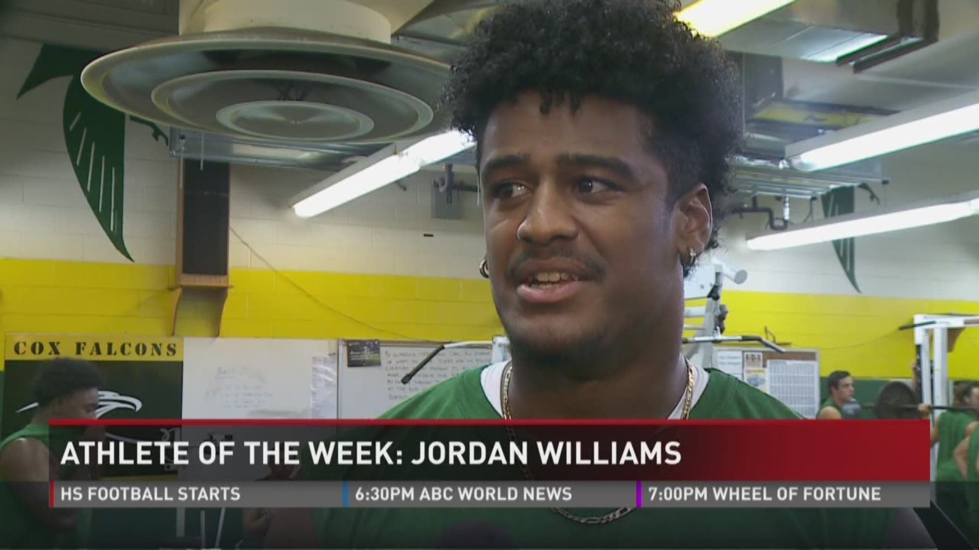 Cox High School's Jordan Williams is one of the hottest prospects in the state on the defensive line.