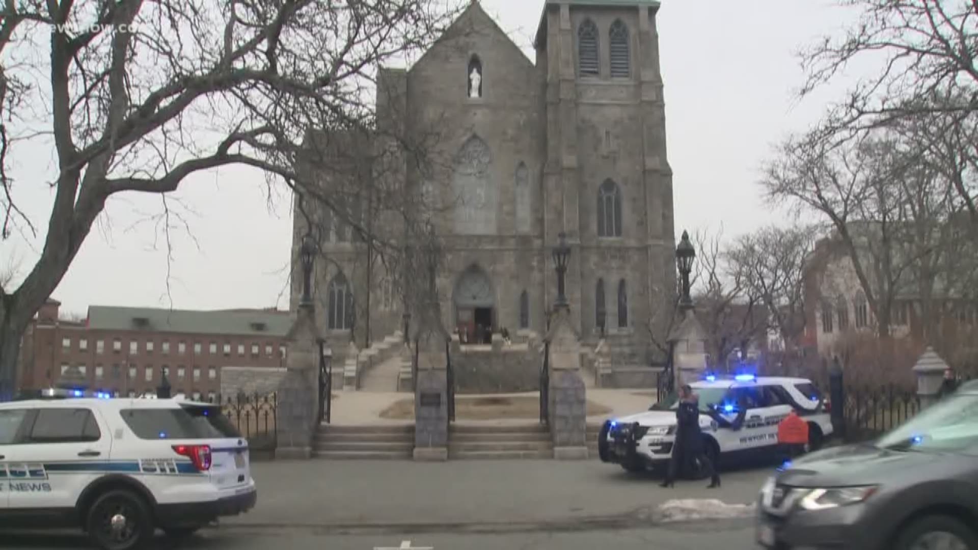 Several Newport News officers were in New England to attend the wake of fallen officer Katie Thyne before her funeral.