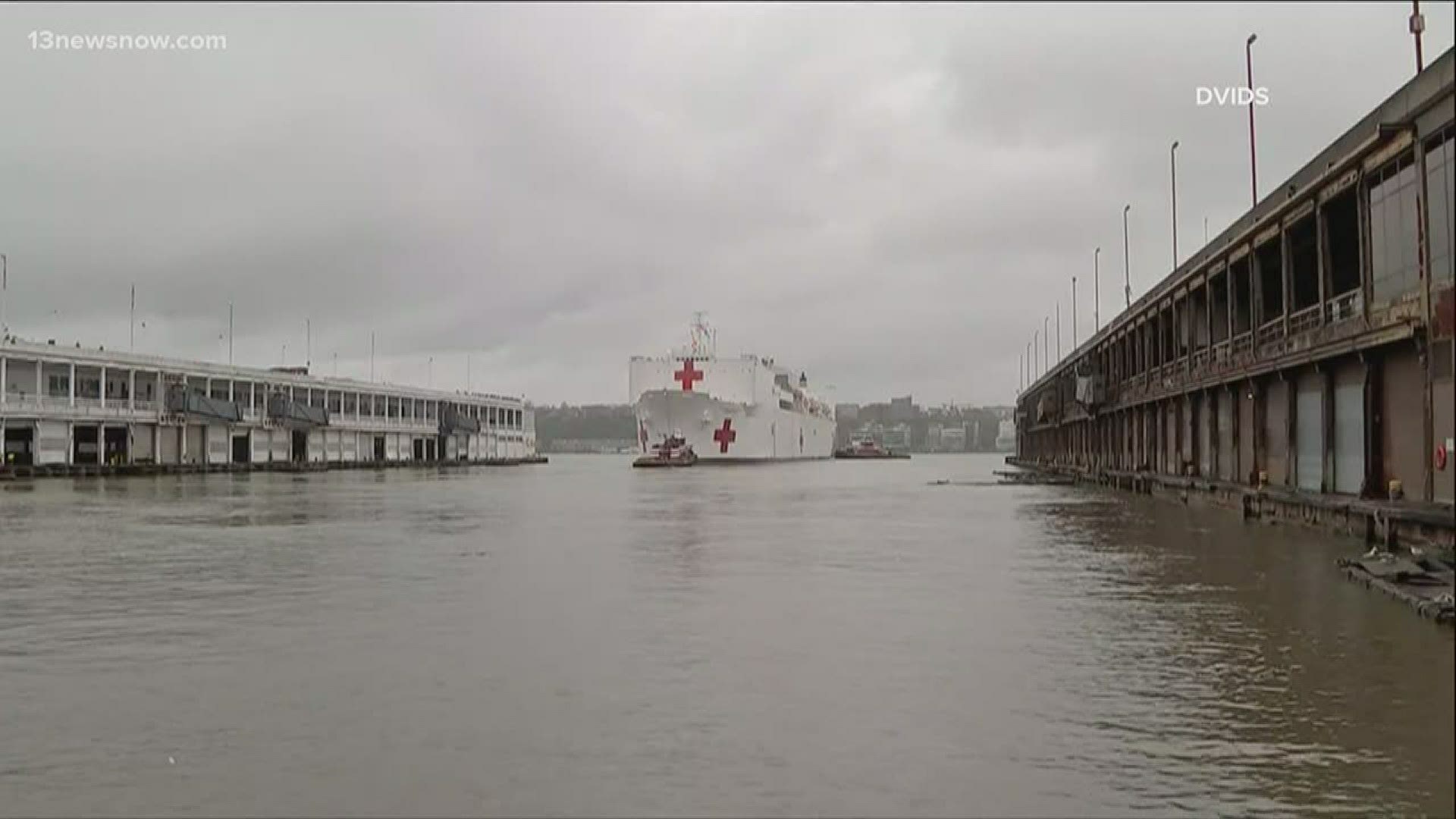 The USNS Comfort started the journey back to Hampton Roads on Thursday. When it reaches port, the crew will undergo two weeks of restricted movement, to be safe.