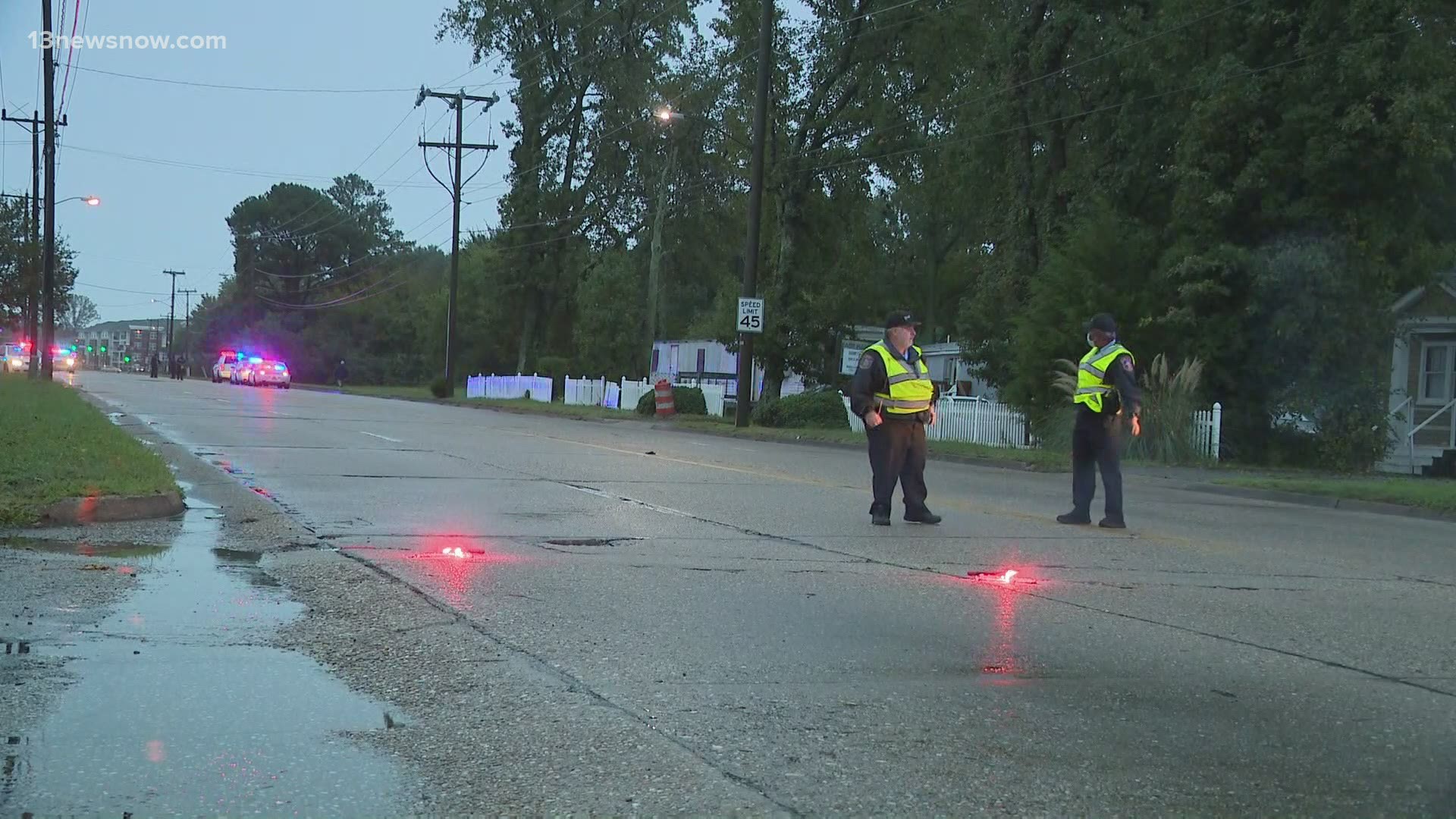 The Hampton Police Division tweeted that a pedestrian was fighting for their life after an accident in the 300 block of East Mercury Boulevard.