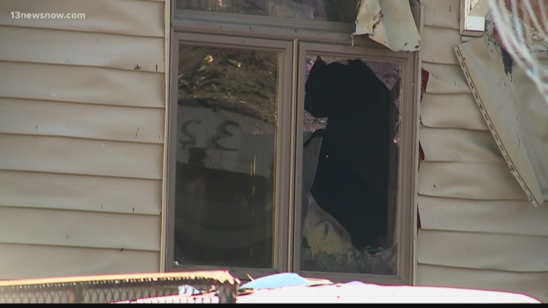 A house was damaged by a fire that started because of a space heater.