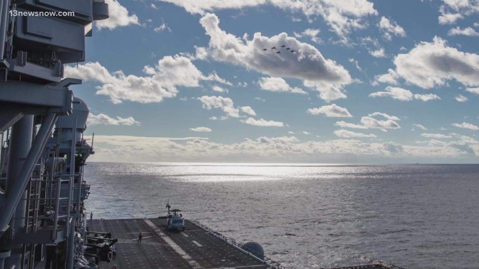 The MEU was stationed with the Kearsarge ARG, which departed Norfolk in March.