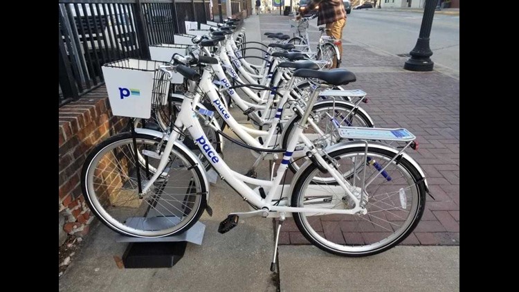 rolling bike rack